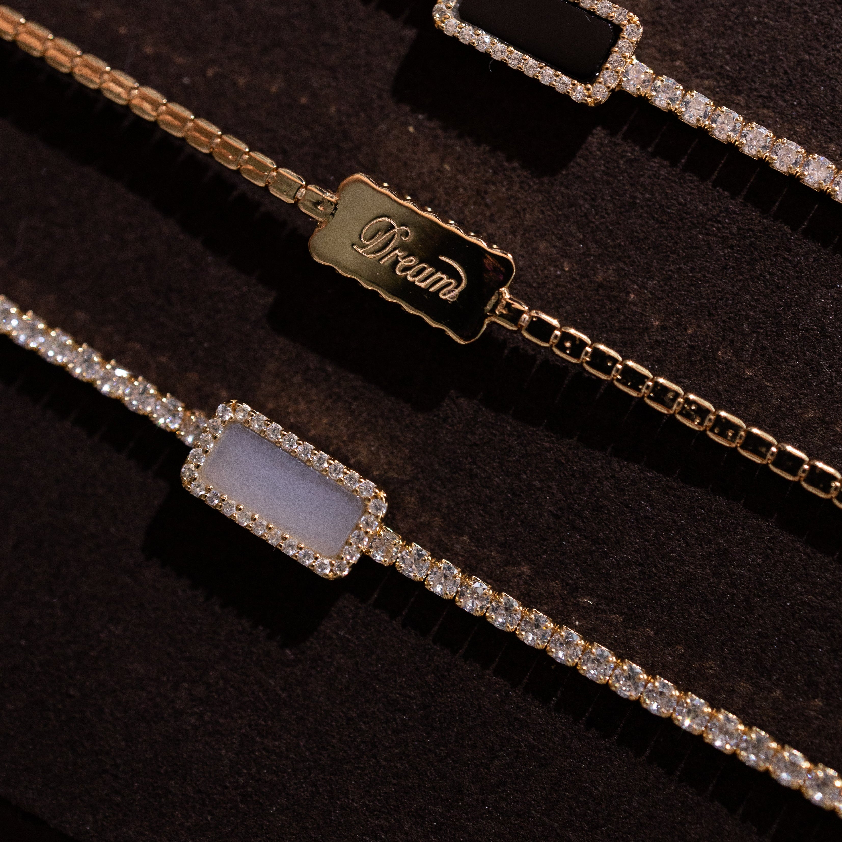 ART DECOR 2.0 TENNIS BRACELET - BLUE LACE AGATE