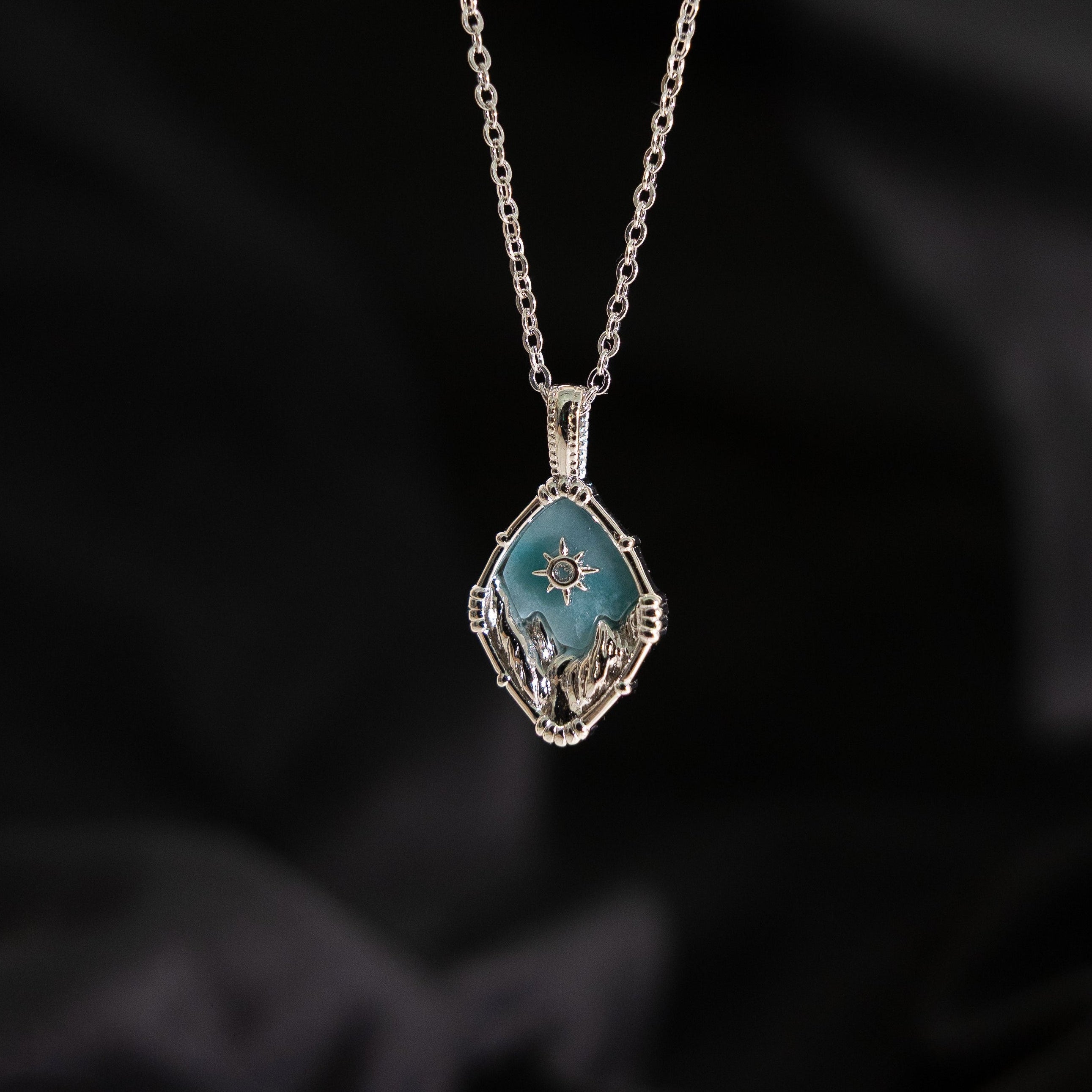 LUMINOUS JOURNEY SILVER NECKLACES -AMAZONITE