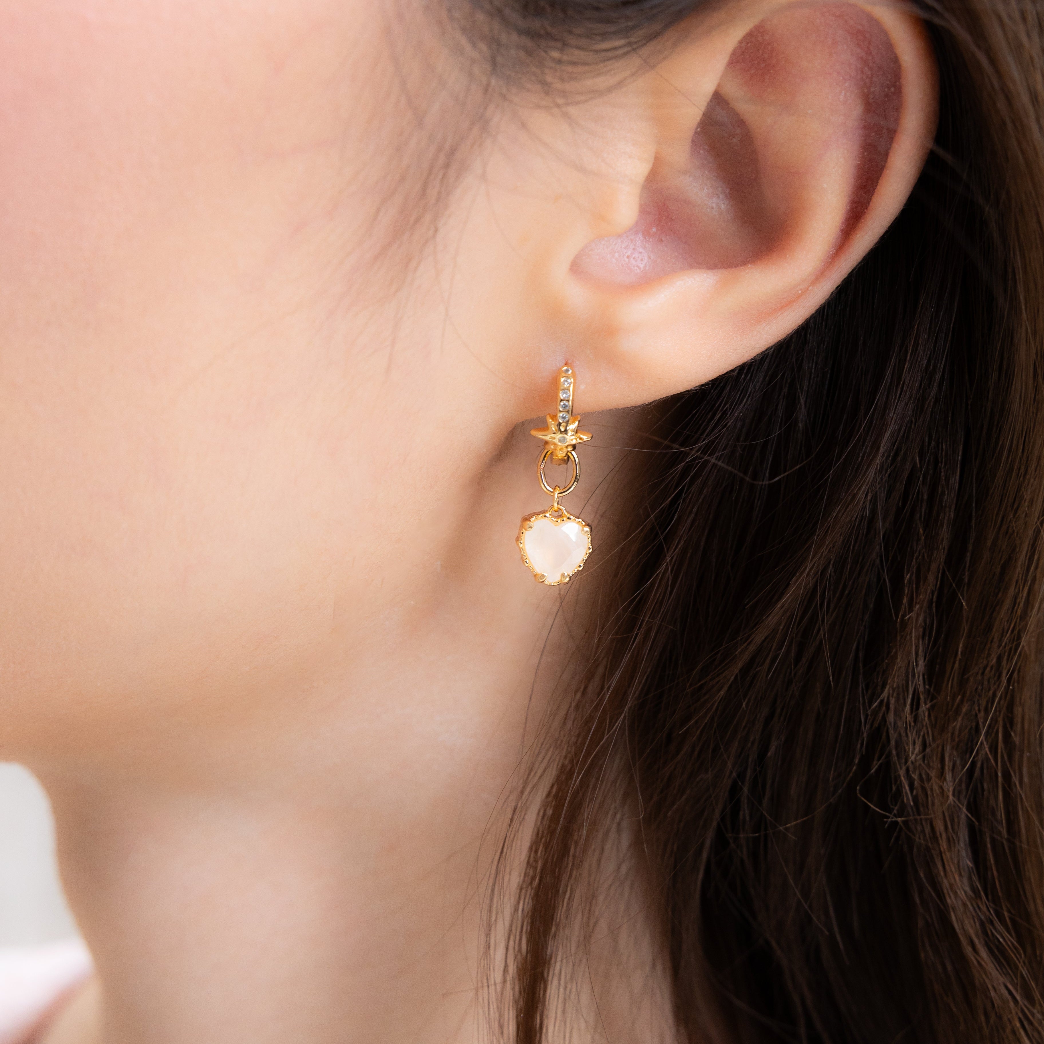 PINKY TWINKLE EARRINGS - MOONSTONE