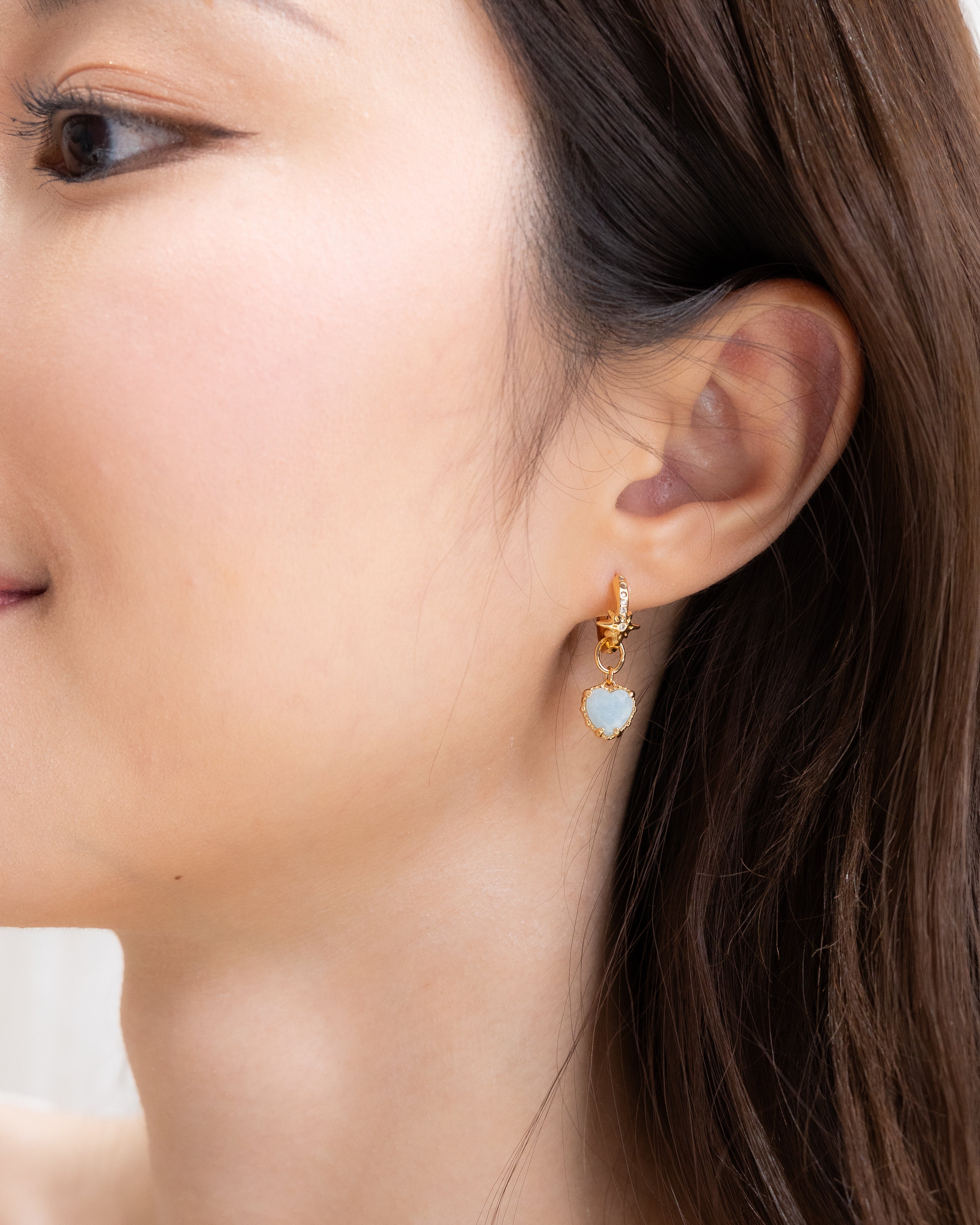 PINKY TWINKLE EARRINGS - AQUAMARINE