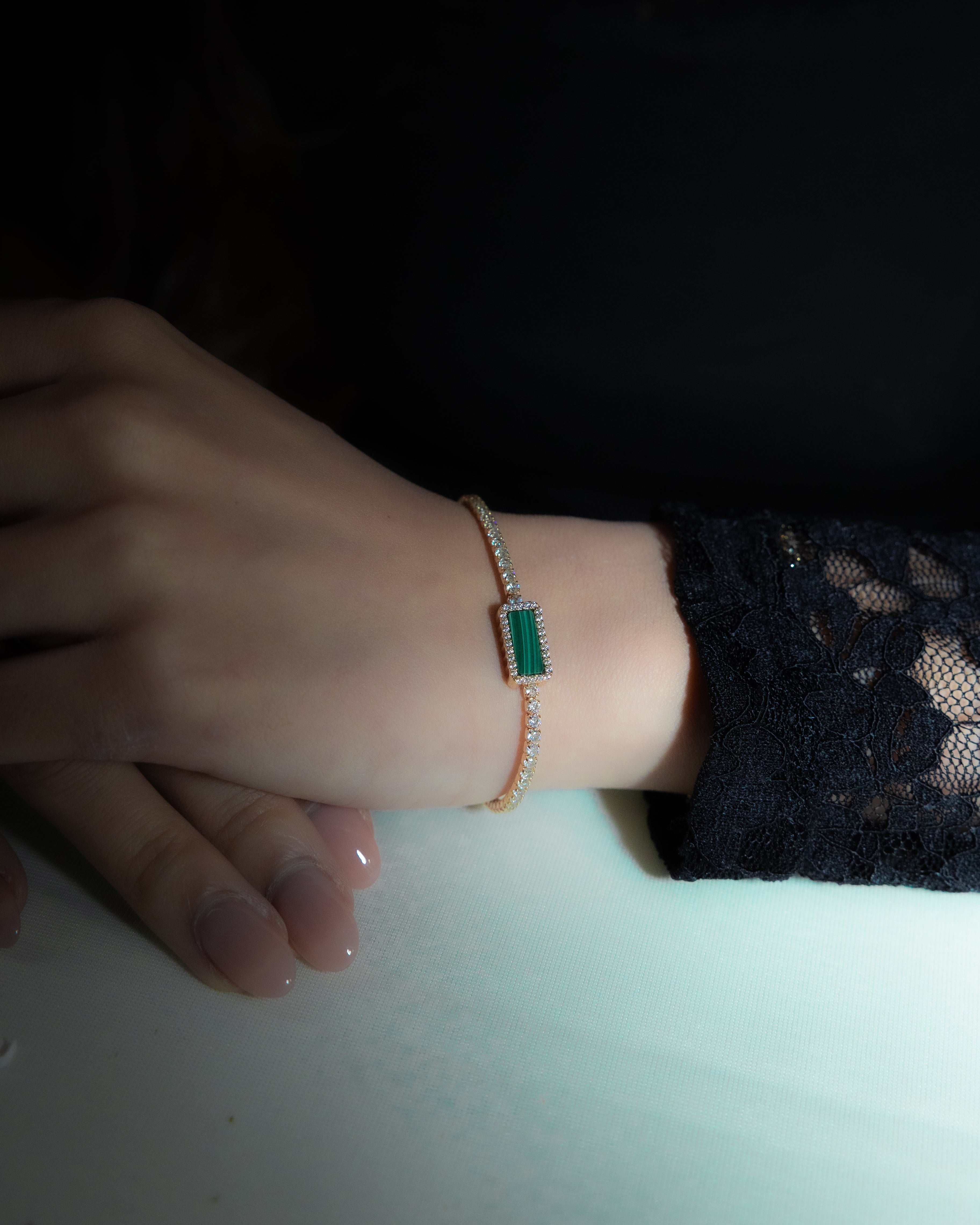 ART DECOR 2.0 TENNIS BRACELET - MALACHITE