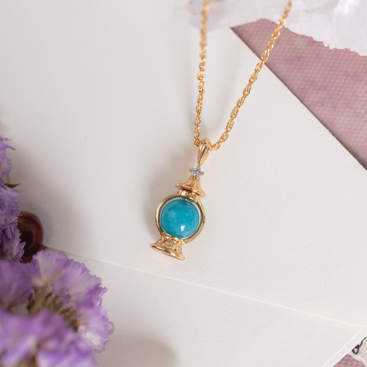 LUMINA GOLD PENDANT (MULTIPLE GEMSTONES)