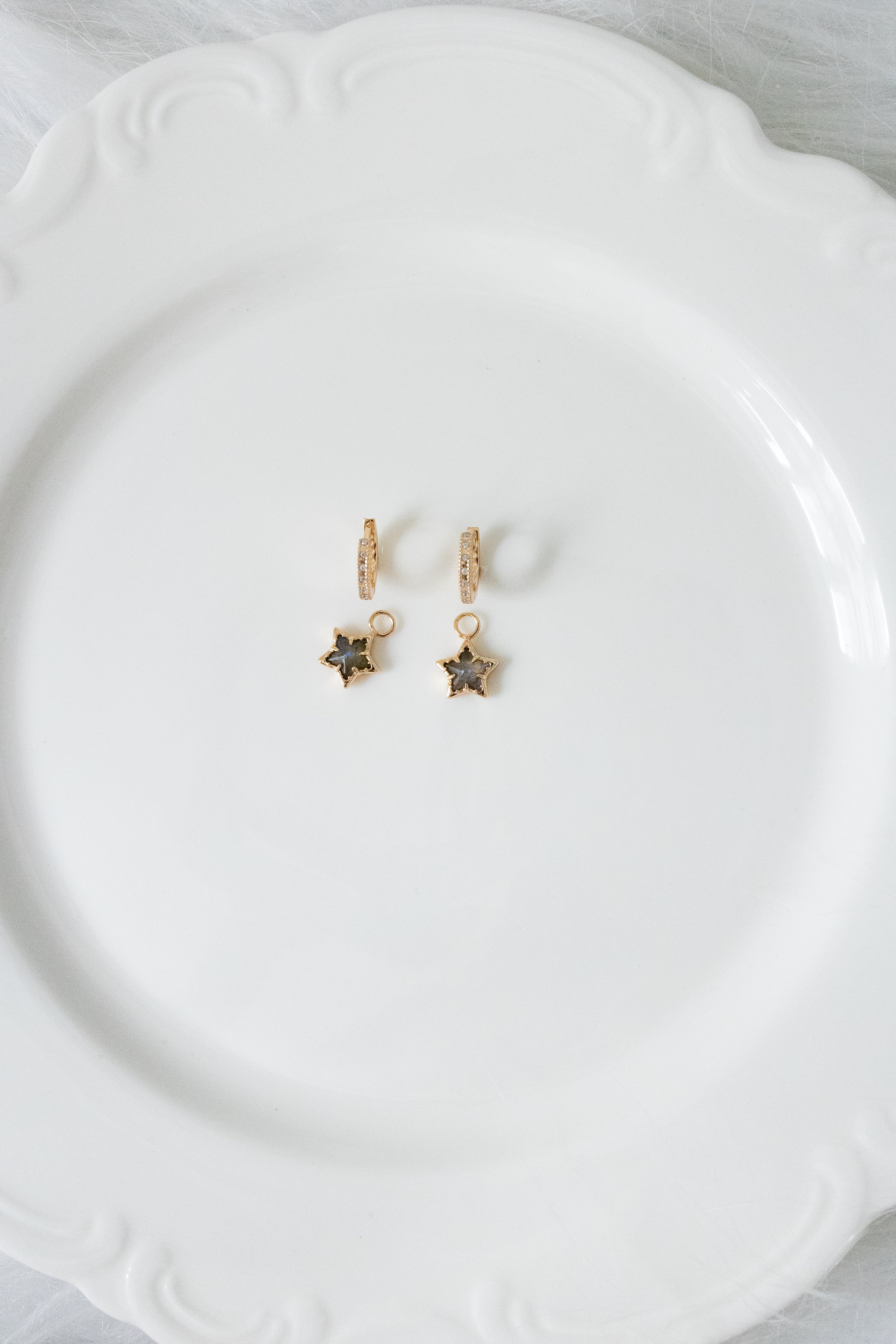 STAR LIGHT EARRINGS- LABRADORITE