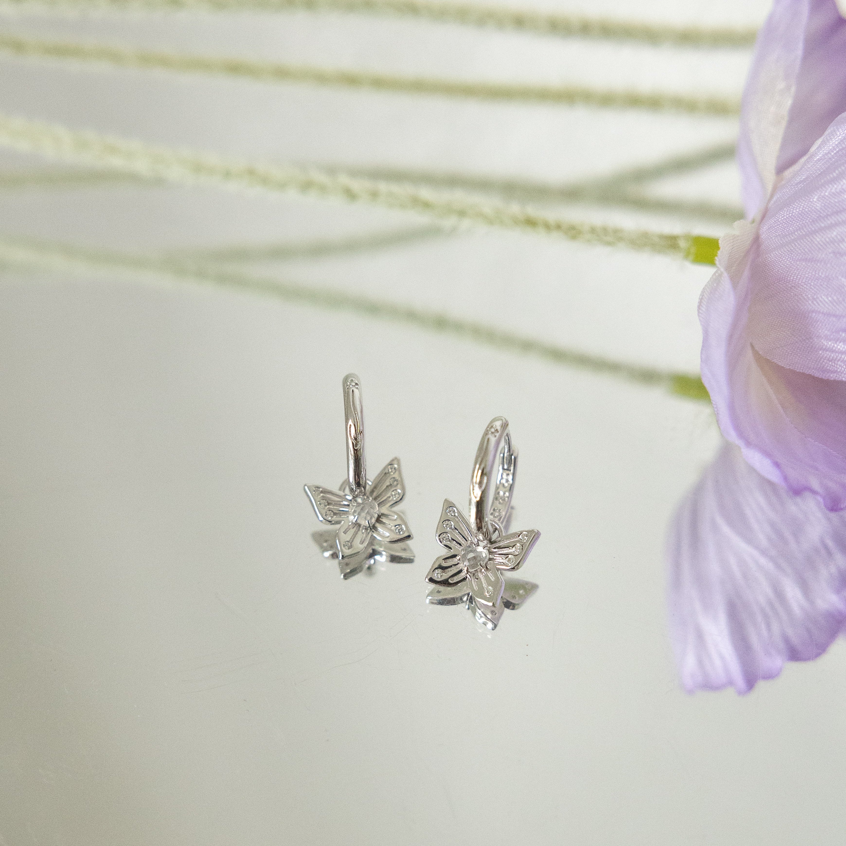 BUTTERFLY GARDEN SILVER EARRINGS
