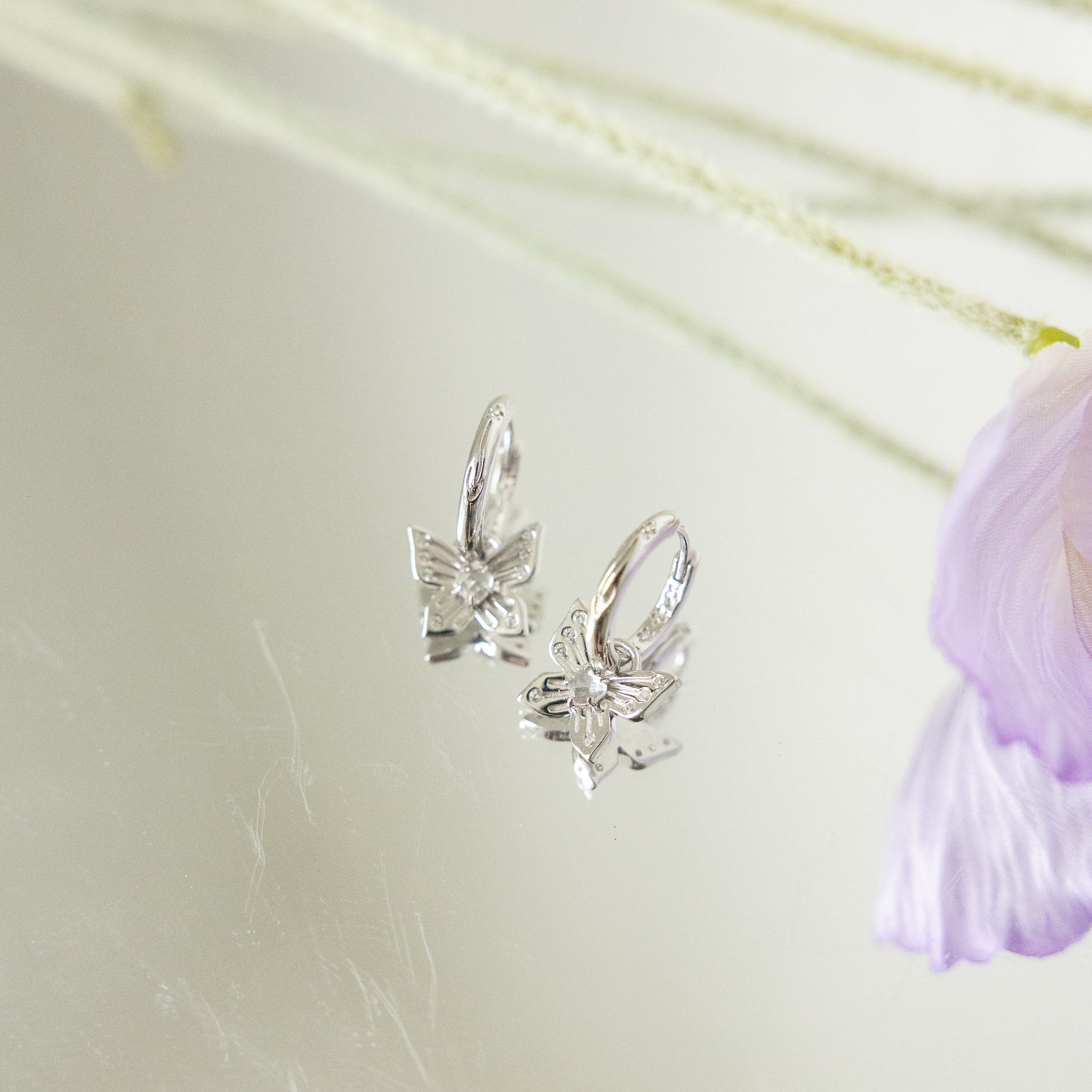 BUTTERFLY GARDEN SILVER EARRINGS