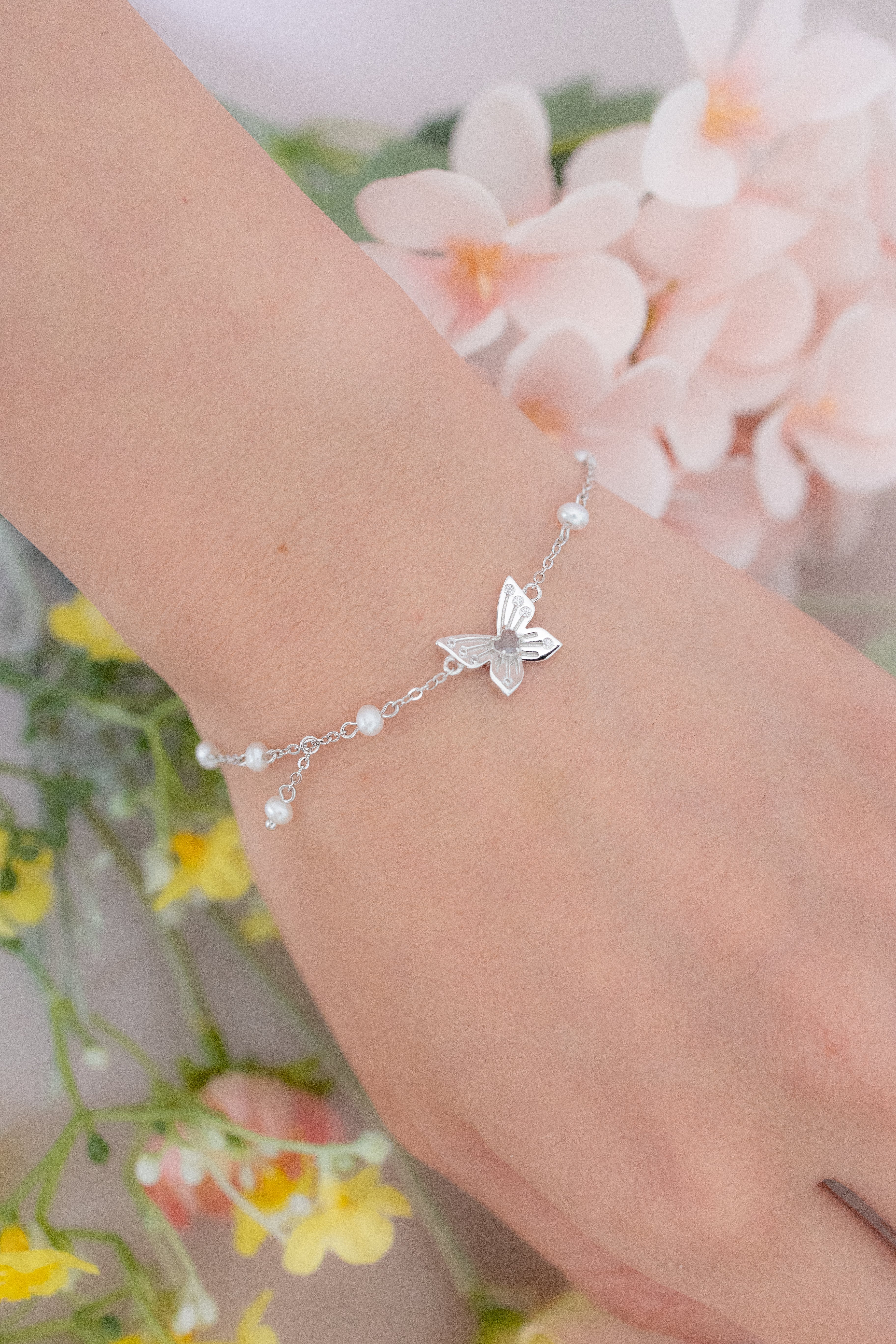 BUTTERFLY GARDEN SILVER BRACELET