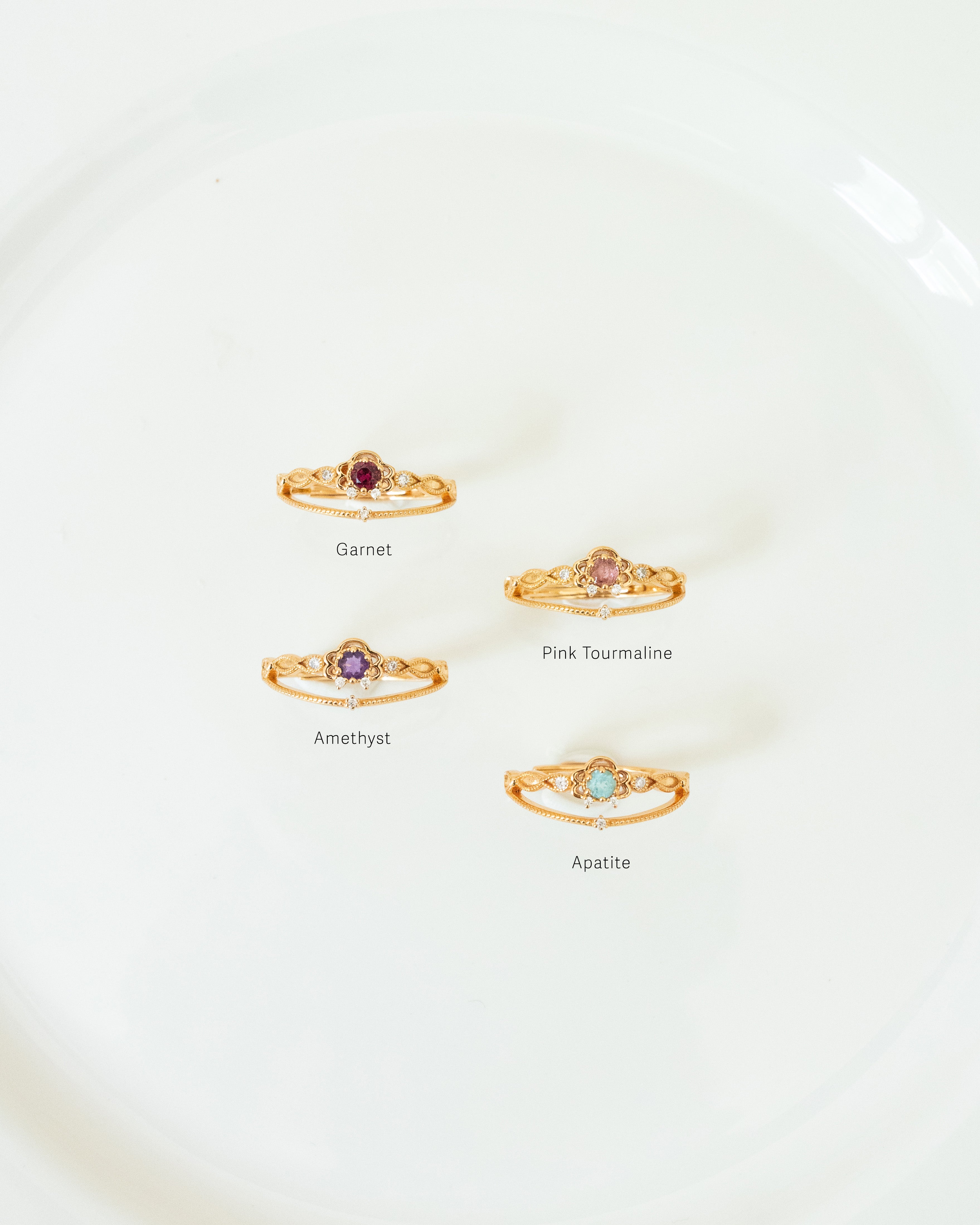 JULIET ADJUSTABLE RING - AMETHYST