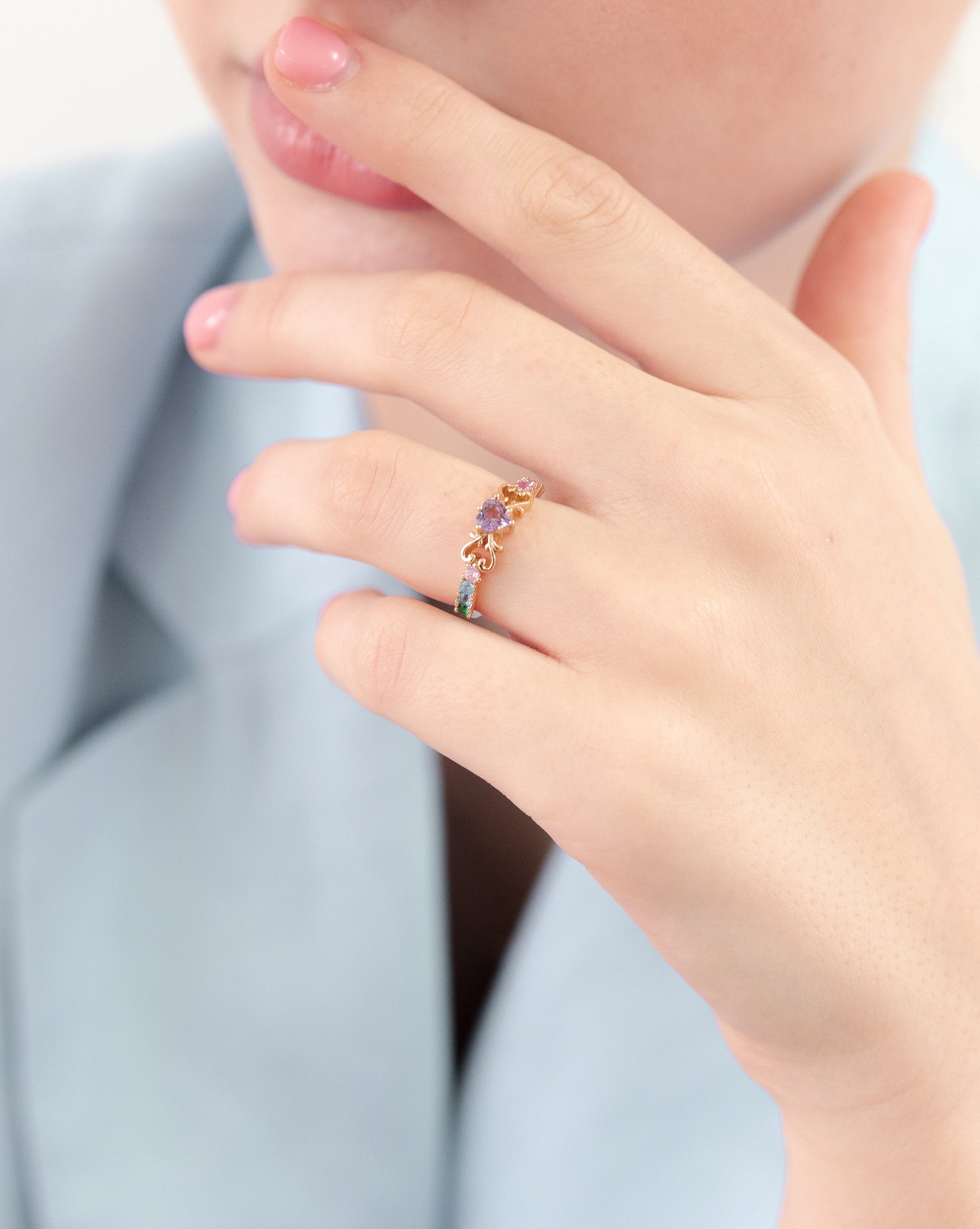 RAINBOW RING - AMETHYST