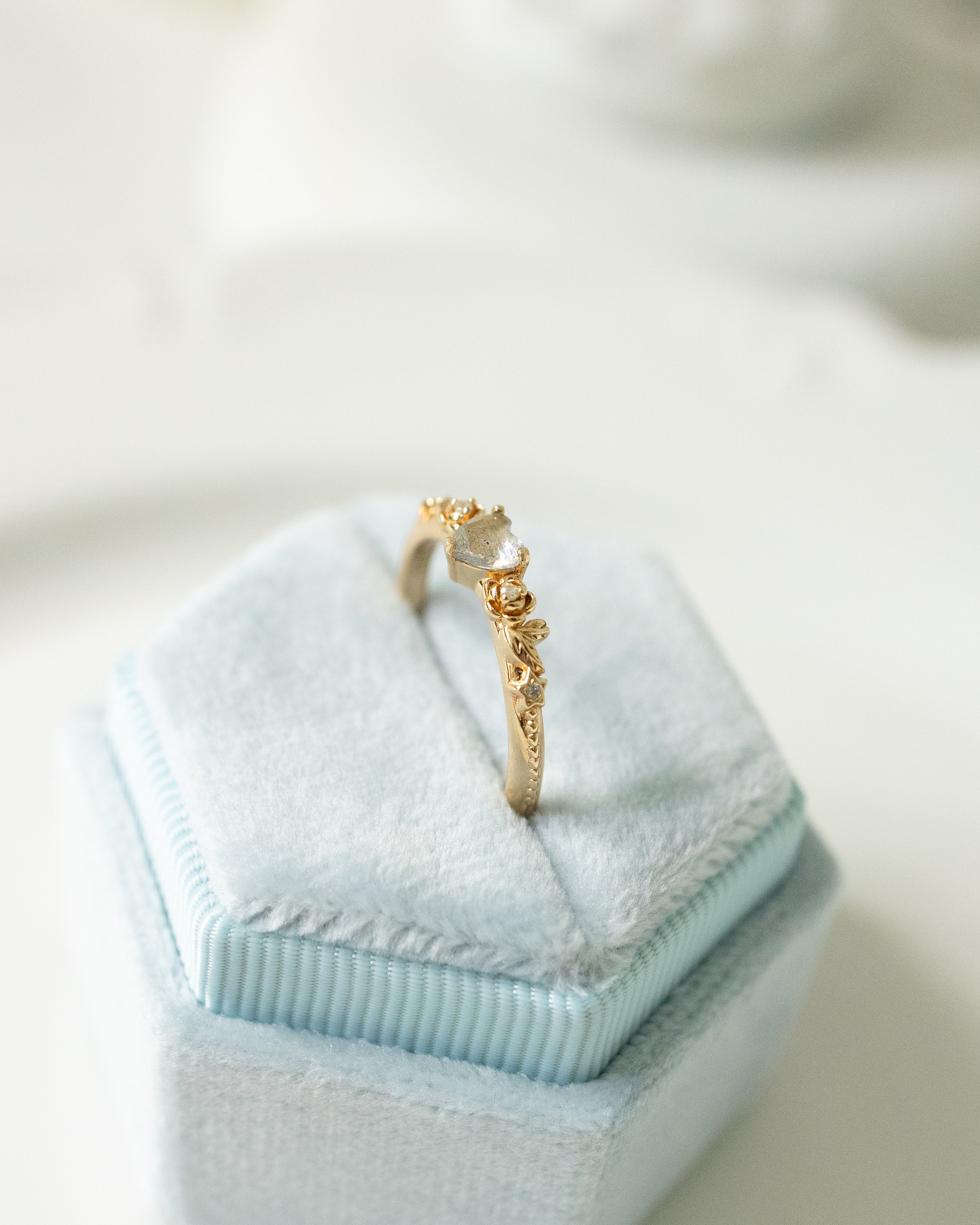 ROSE GARDEN ADJUSTABLE RING - LABRADORITE