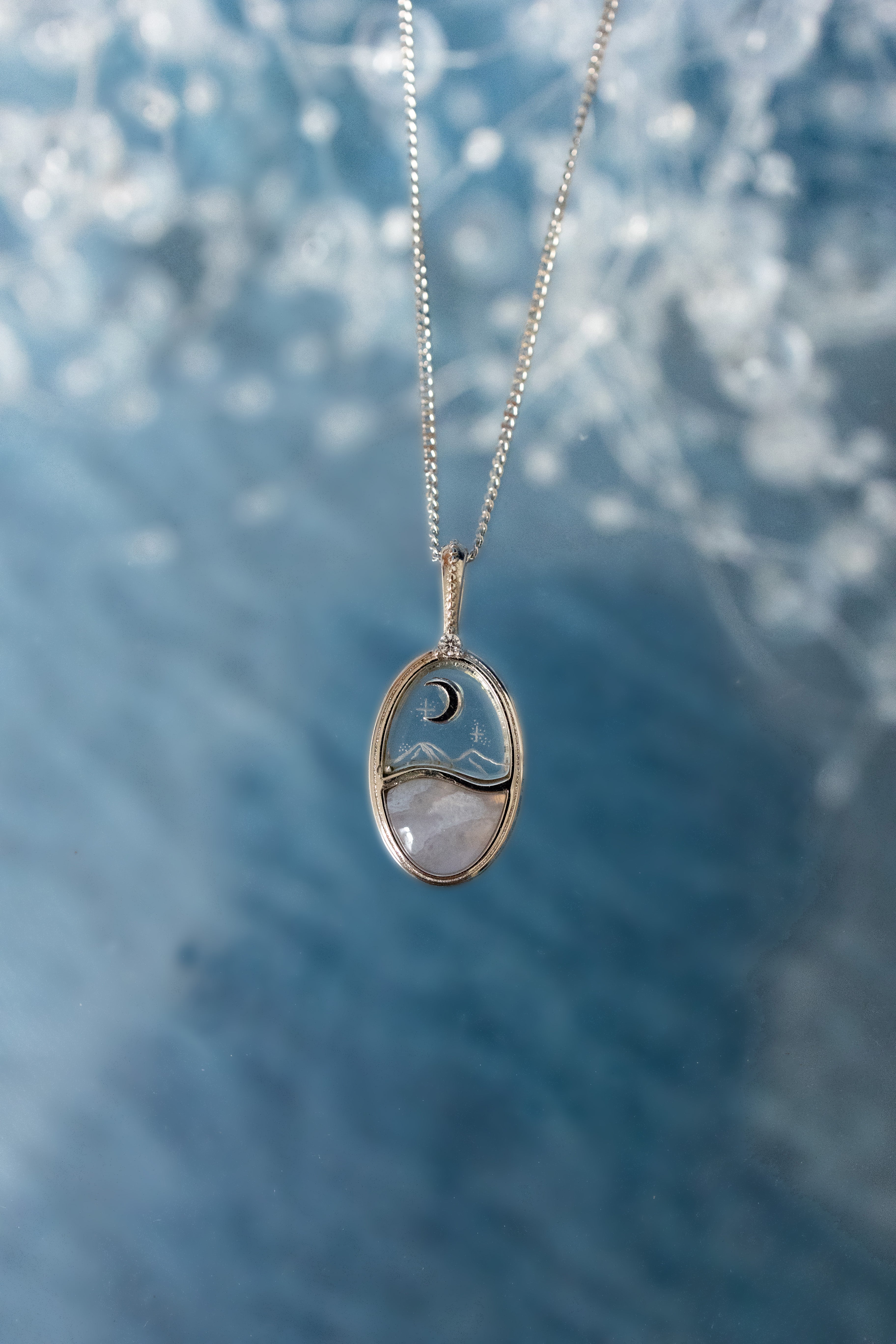 RIVERSIDE NIGHT SILVER NECKLACE