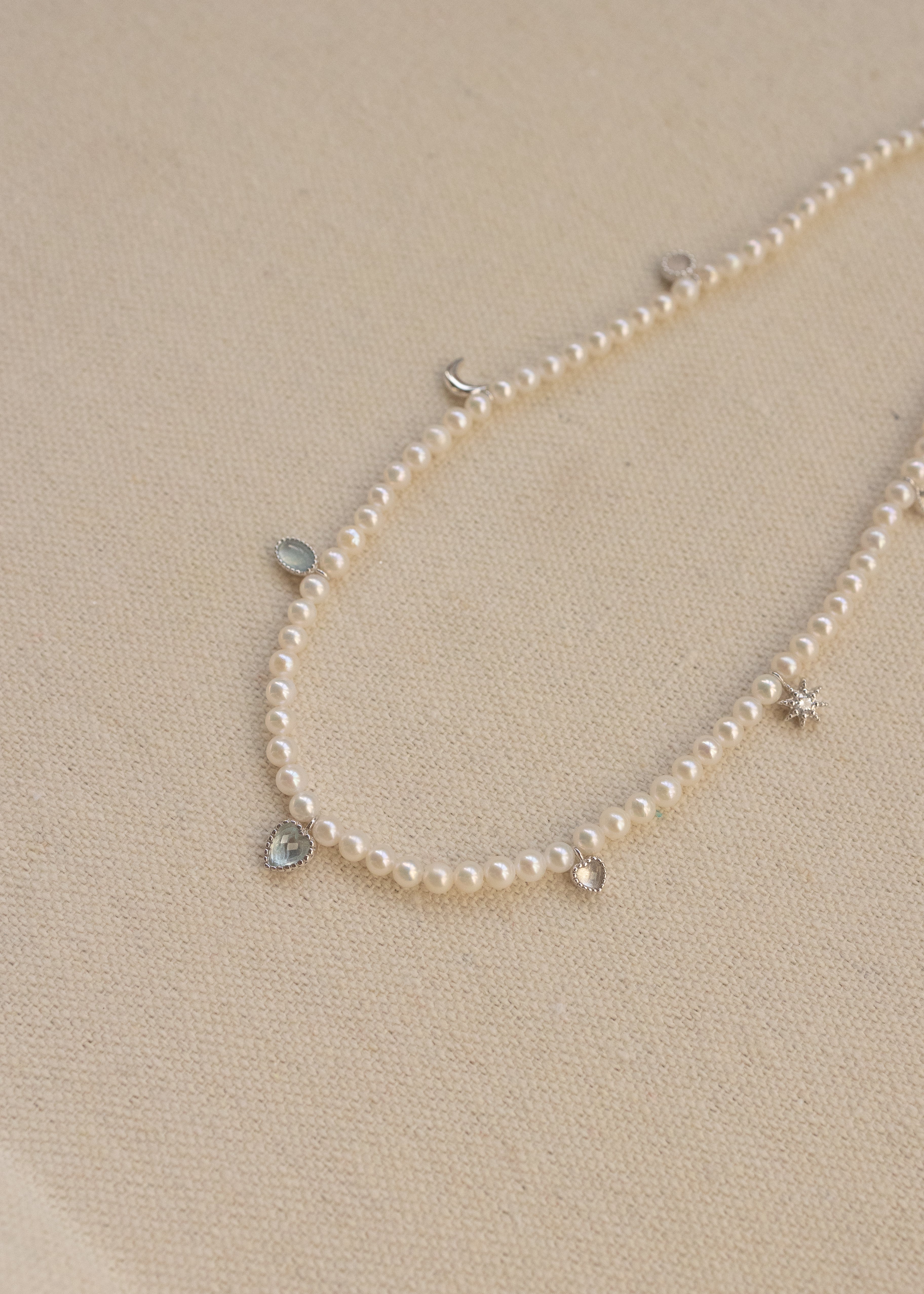 AUDREY PEARL SILVER NECKLACE