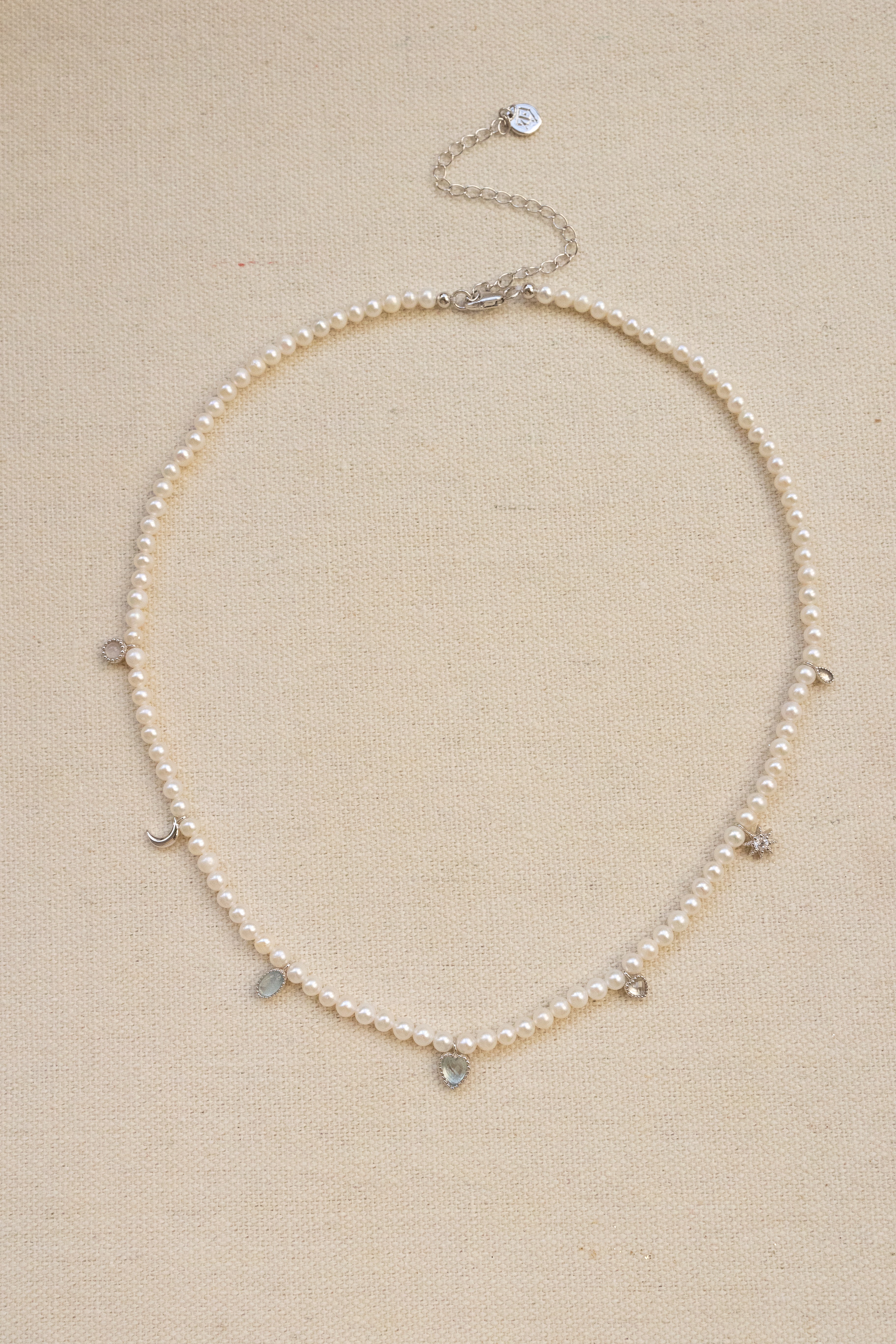 AUDREY PEARL SILVER NECKLACE