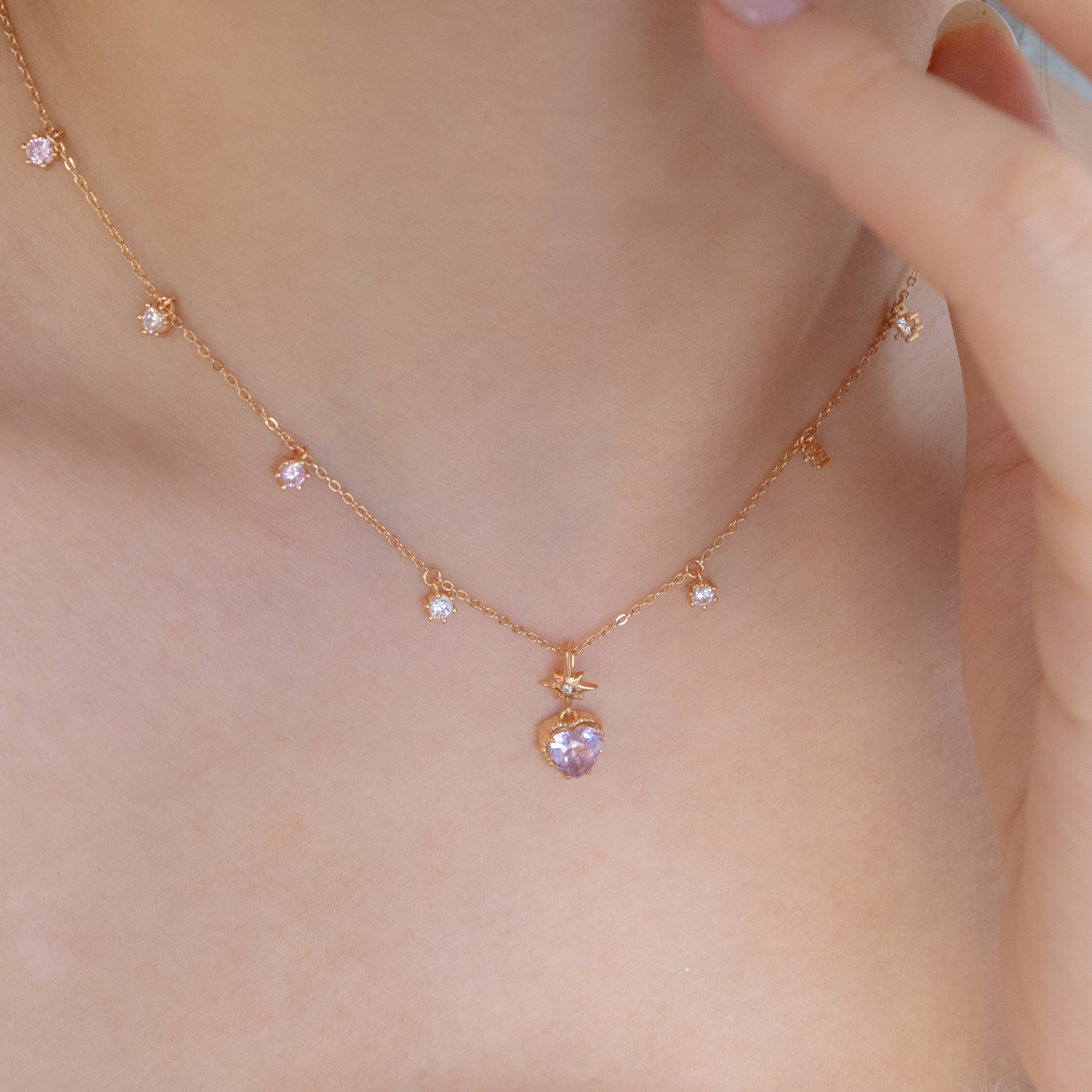 💜LAVENDER TWINKLE NECKLACE - LAVENDER