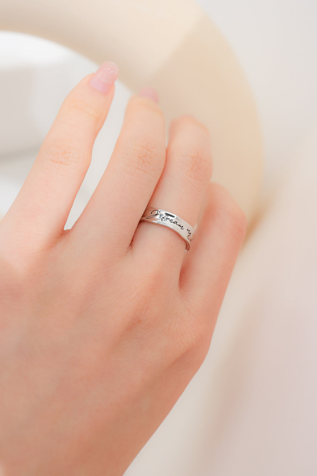I DREAM MY PAINT I PAINT MY DREAM SILVER RING