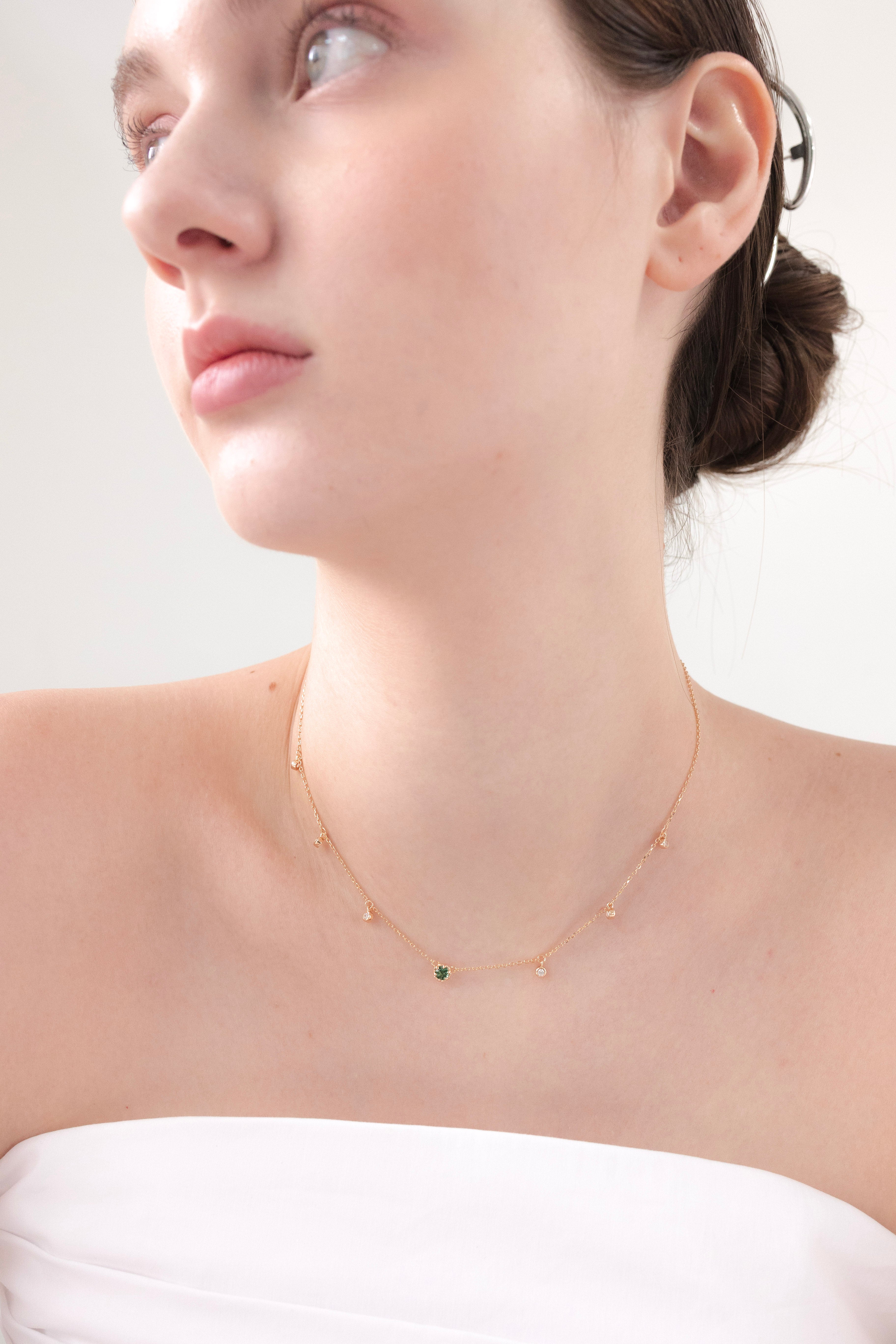 (MAY)EMERALD NECKLACE - BIRTHSTONE COLLECTION