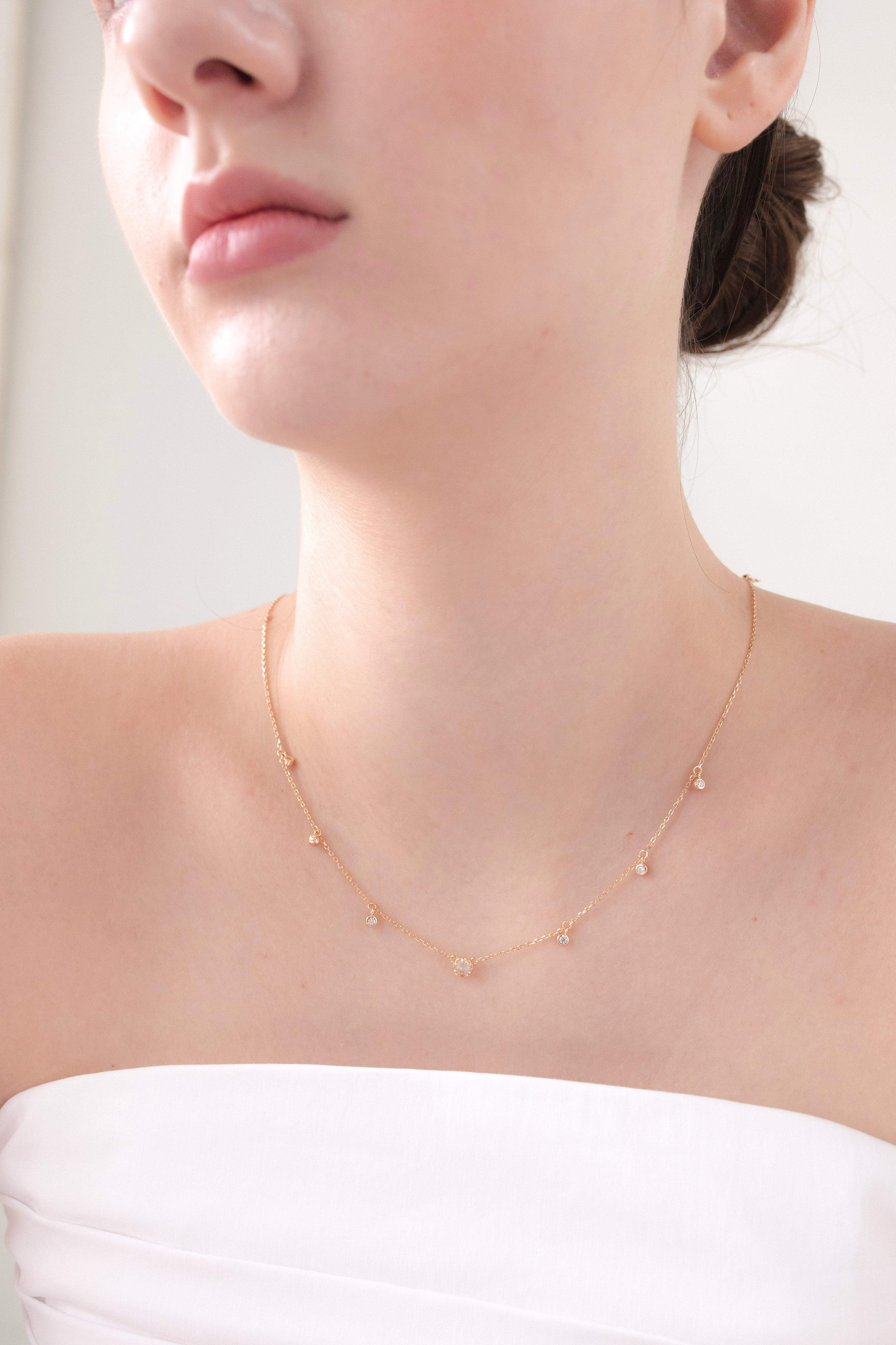 (JUN)MOONSTONE NECKLACE - BIRTHSTONE COLLECTION