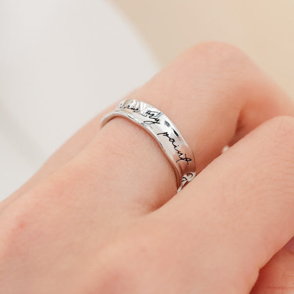 I DREAM MY PAINT I PAINT MY DREAM SILVER RING