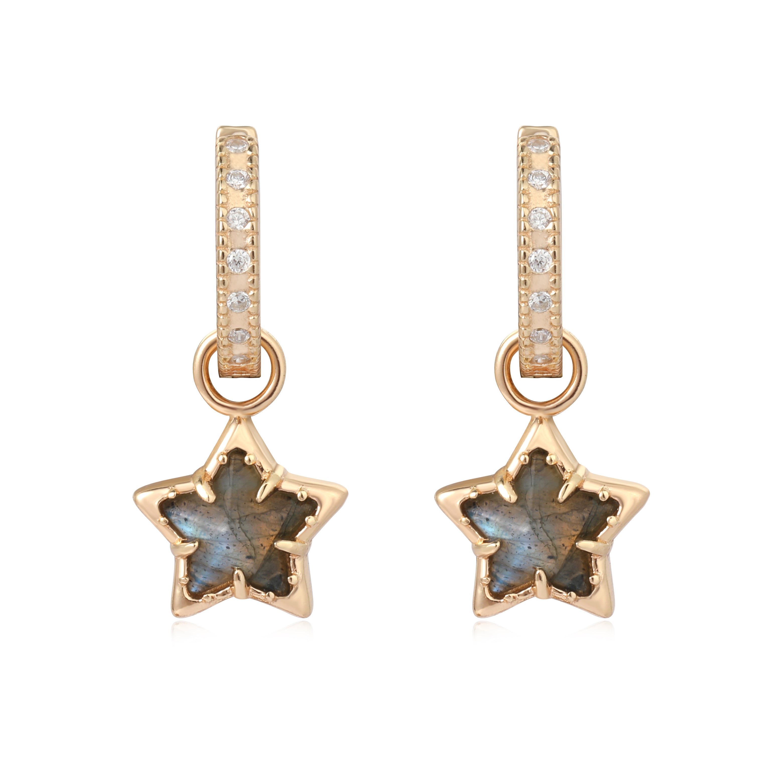 STAR LIGHT EARRINGS- LABRADORITE