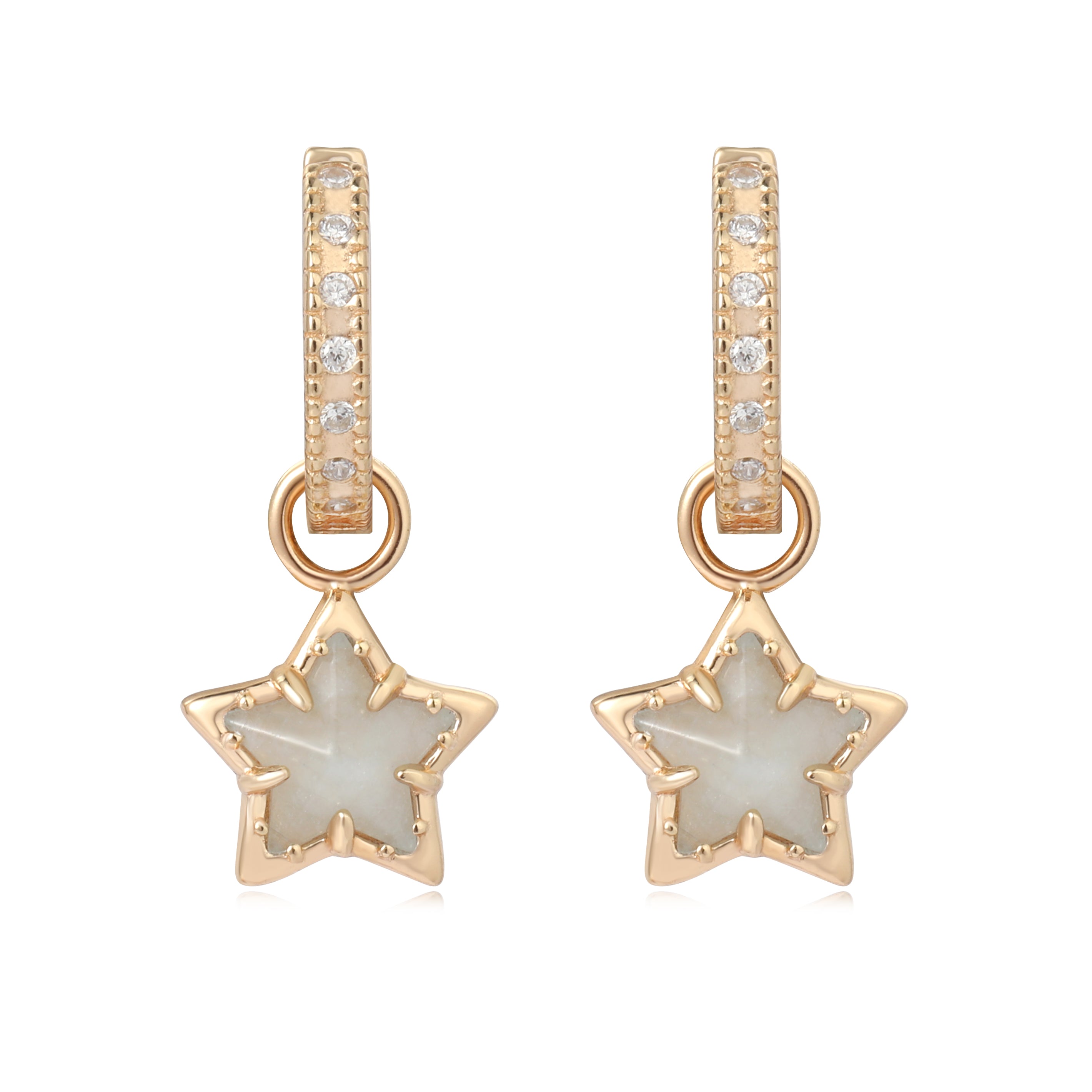 STAR LIGHT EARRINGS- AQUAMARINE