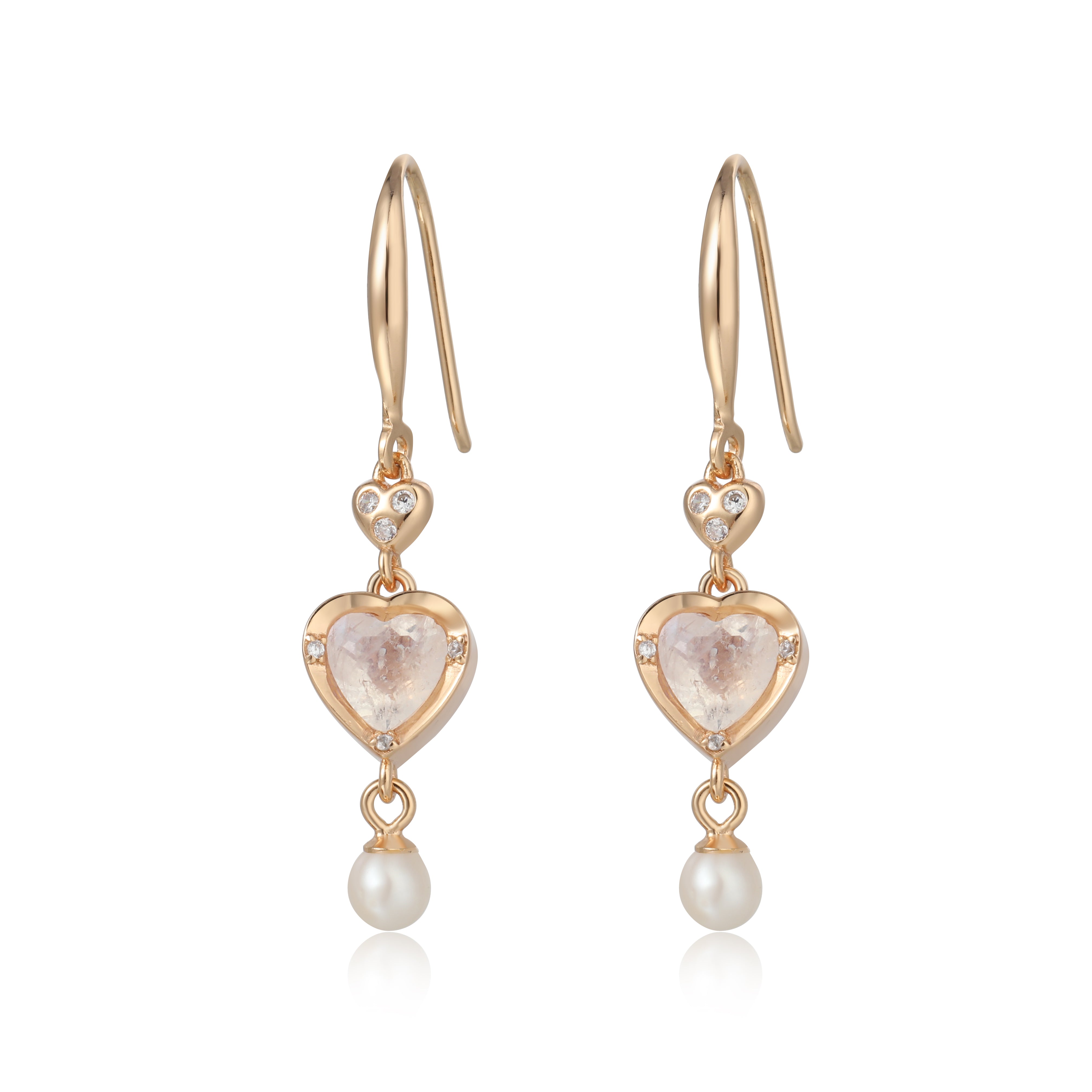 LOVER'S SNOWFALL EARRINGS - MOONSTONE