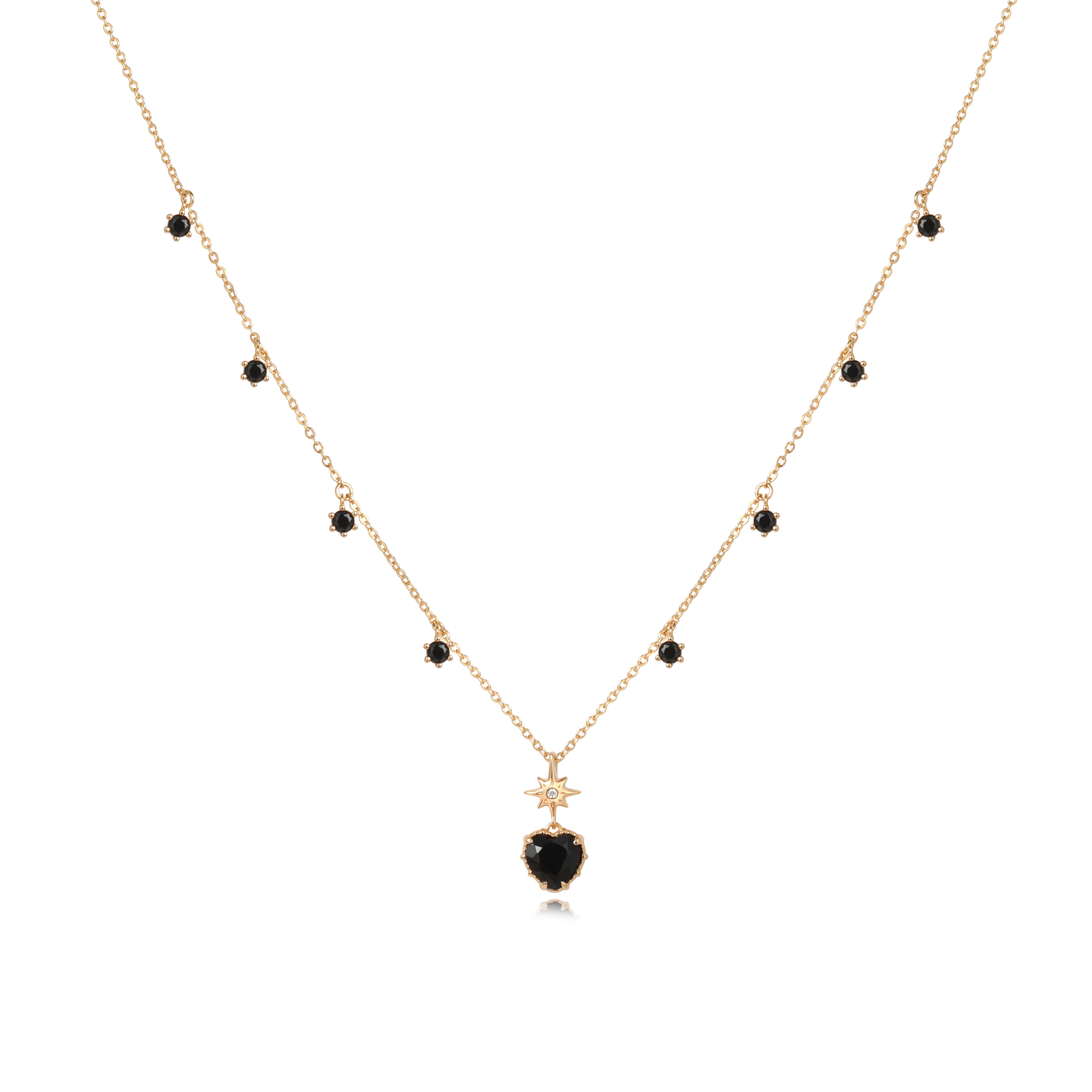 POSH TWINKLE NECKLACE - OBSIDIAN