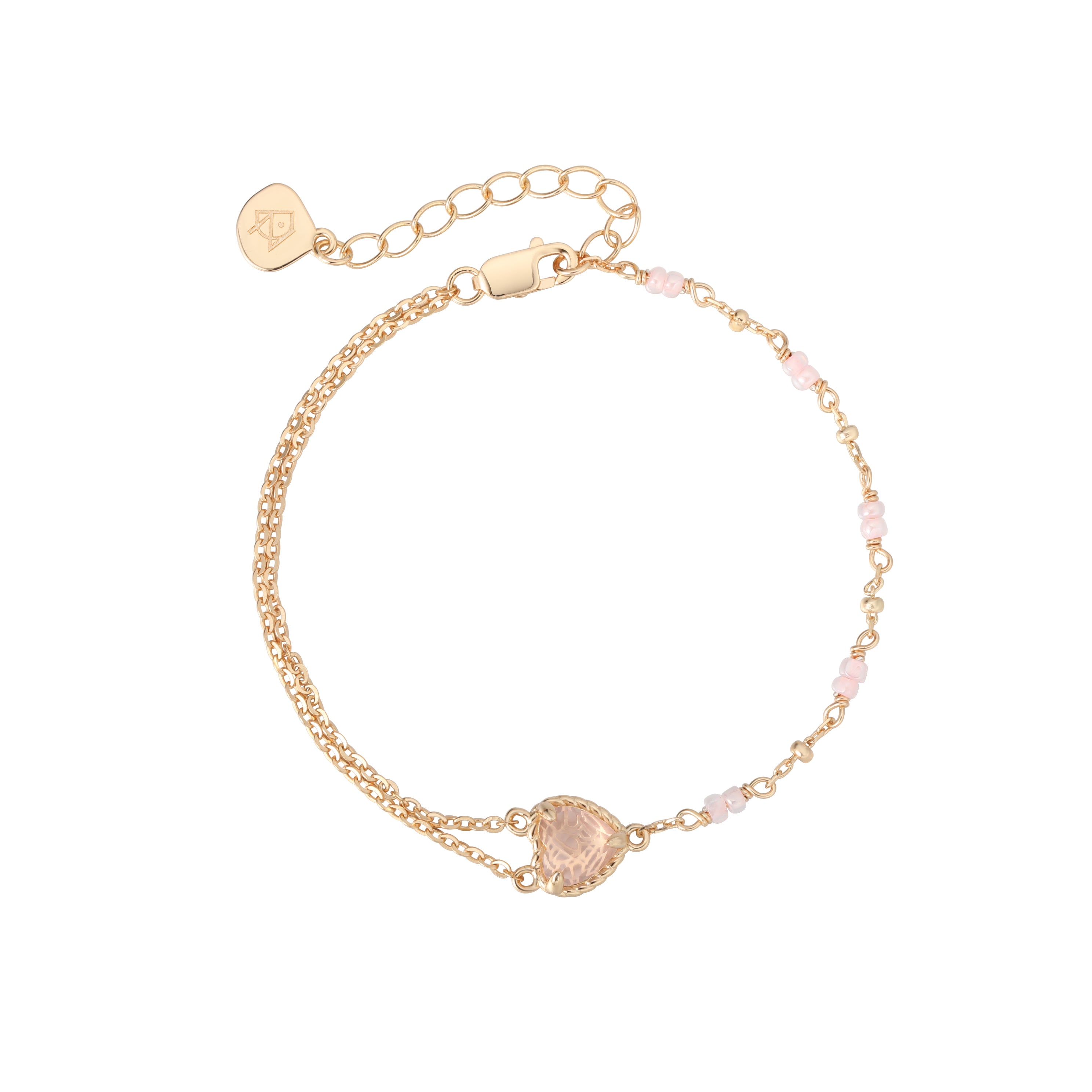 HEARTBEAT BUBBLE BRACELET - ROSE QUARTZ