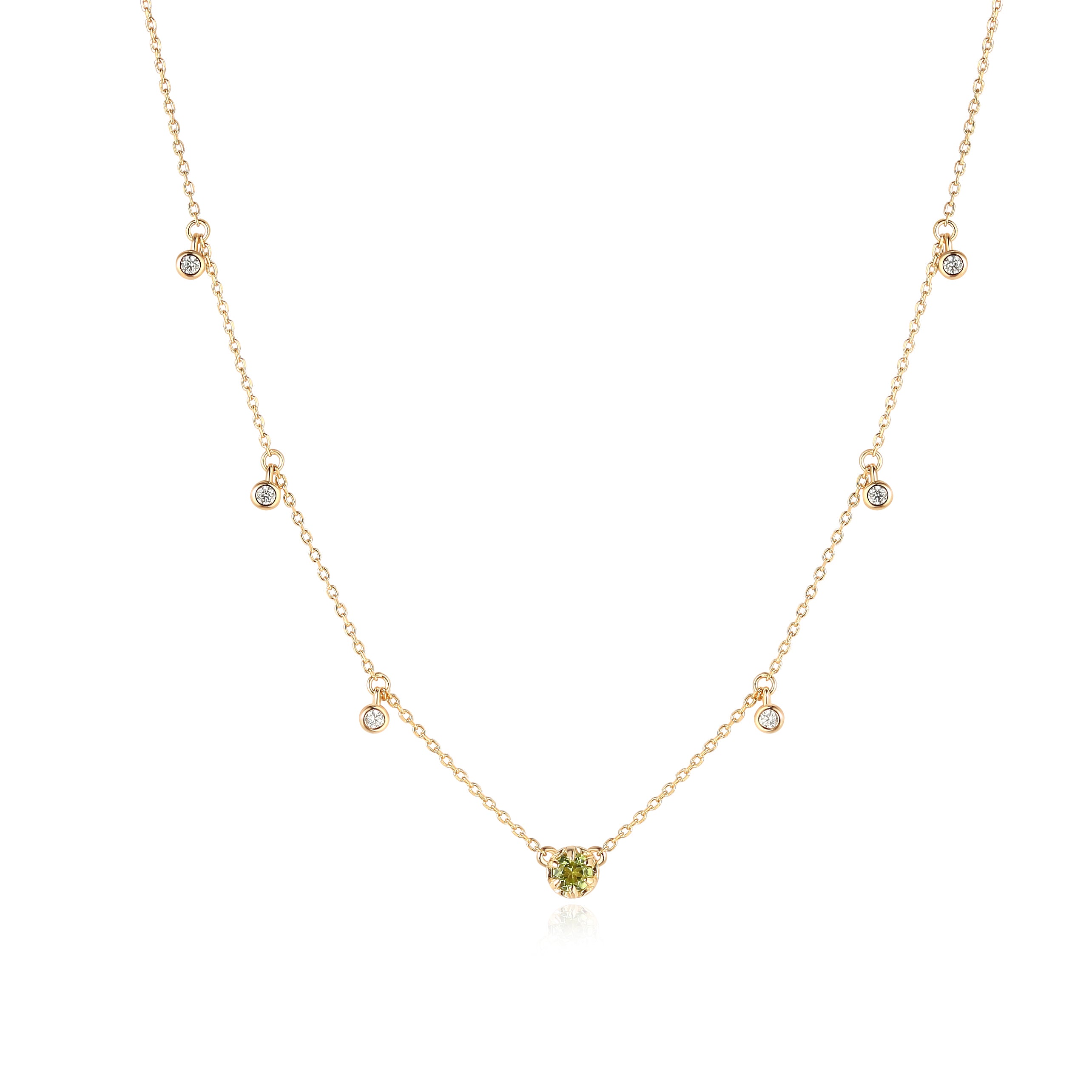 (AUG)PERIDOT NECKLACE - BIRTHSTONE COLLECTION