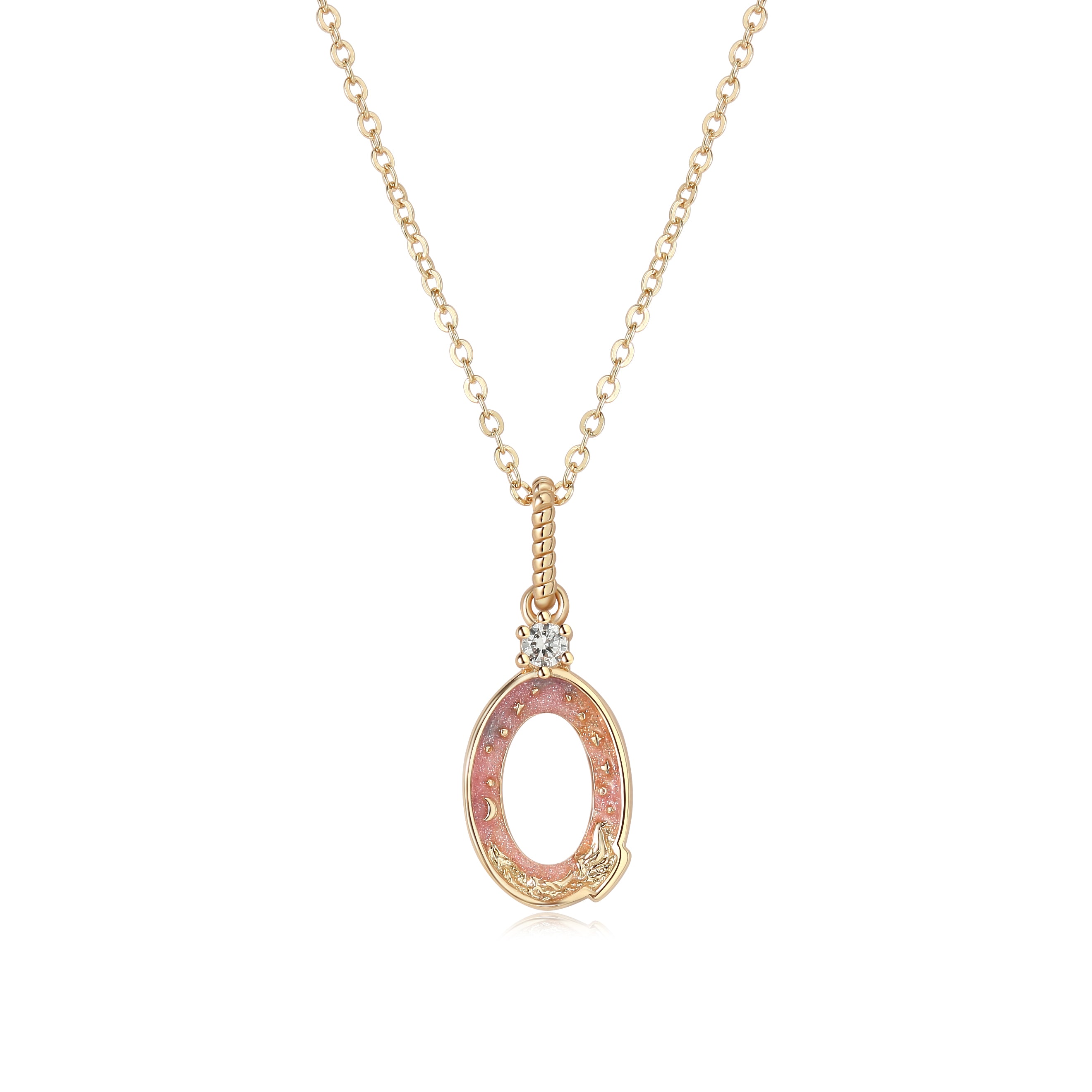 LETTER Q NECKLACE - SUNSET - ALPHABET COLLECTION
