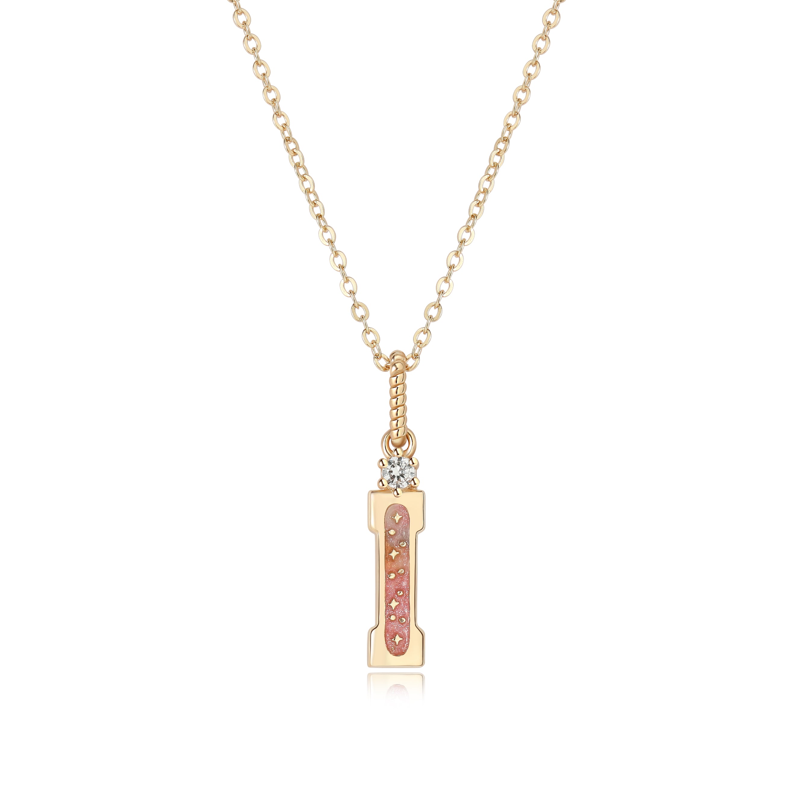 LETTER I NECKLACE - SUNSET - ALPHABET COLLECTION