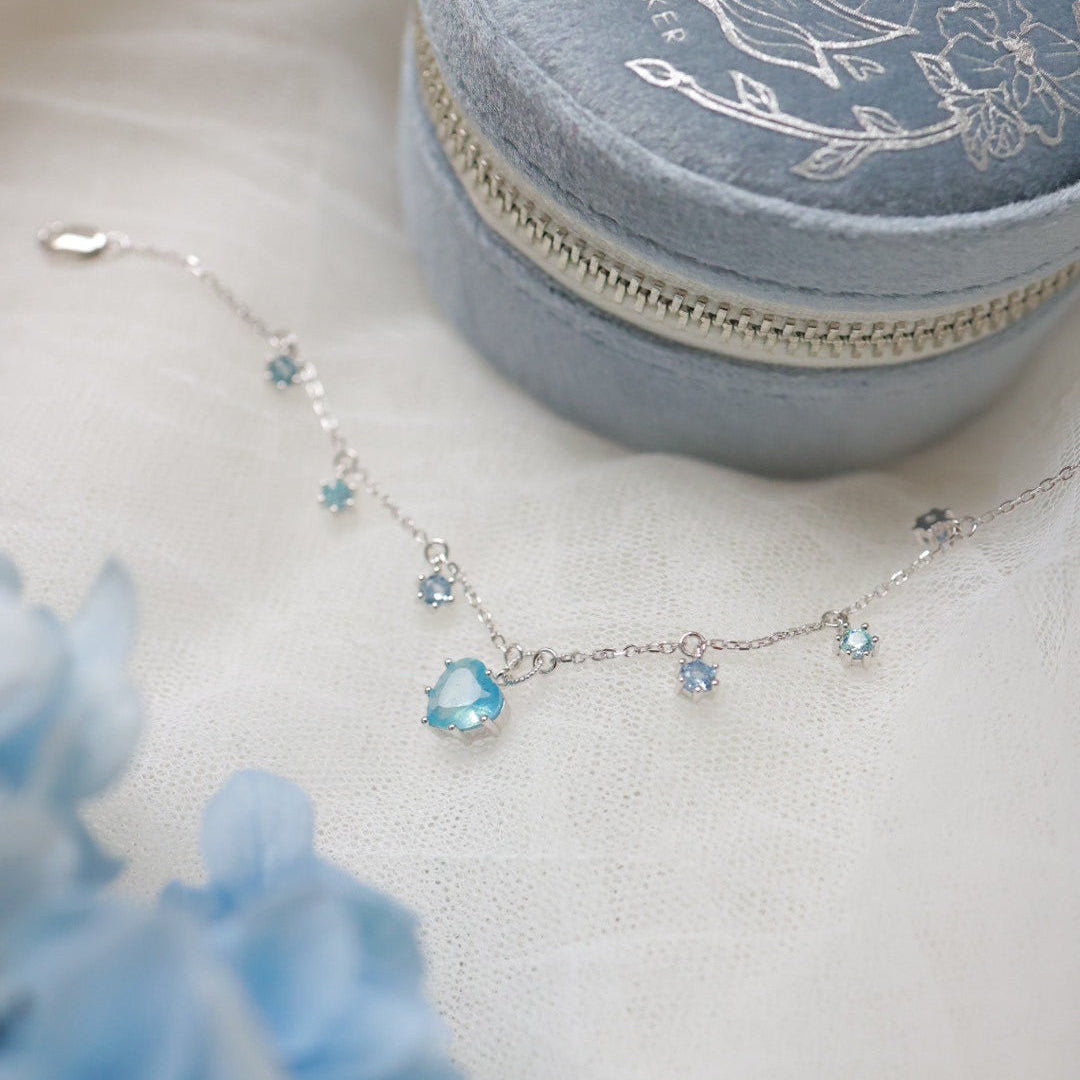 CHARMING WONDERS SILVER BRACELET - AQUAMARINE