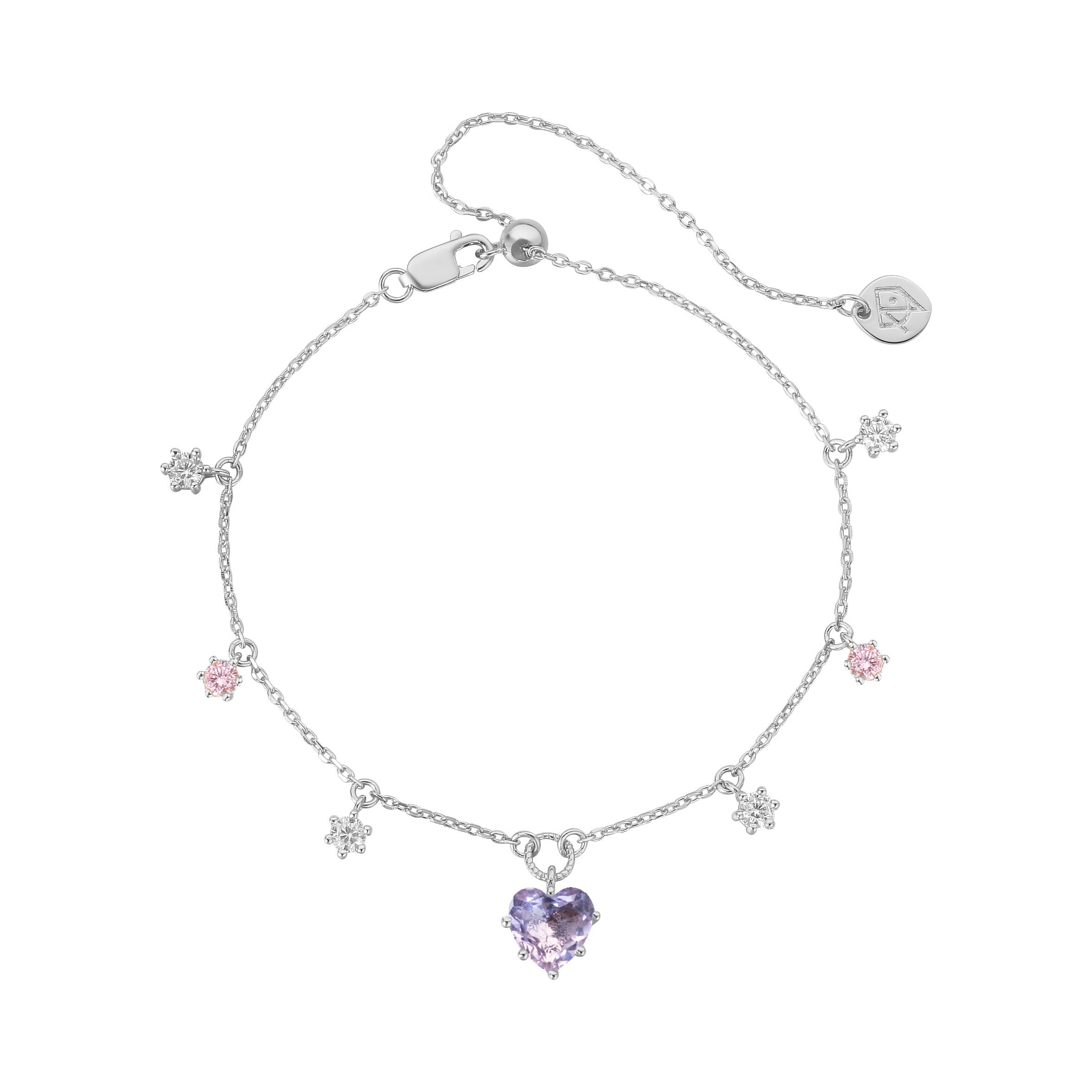 CHARMING WONDERS SILVER BRACELET - LAVENDER AMETHYST