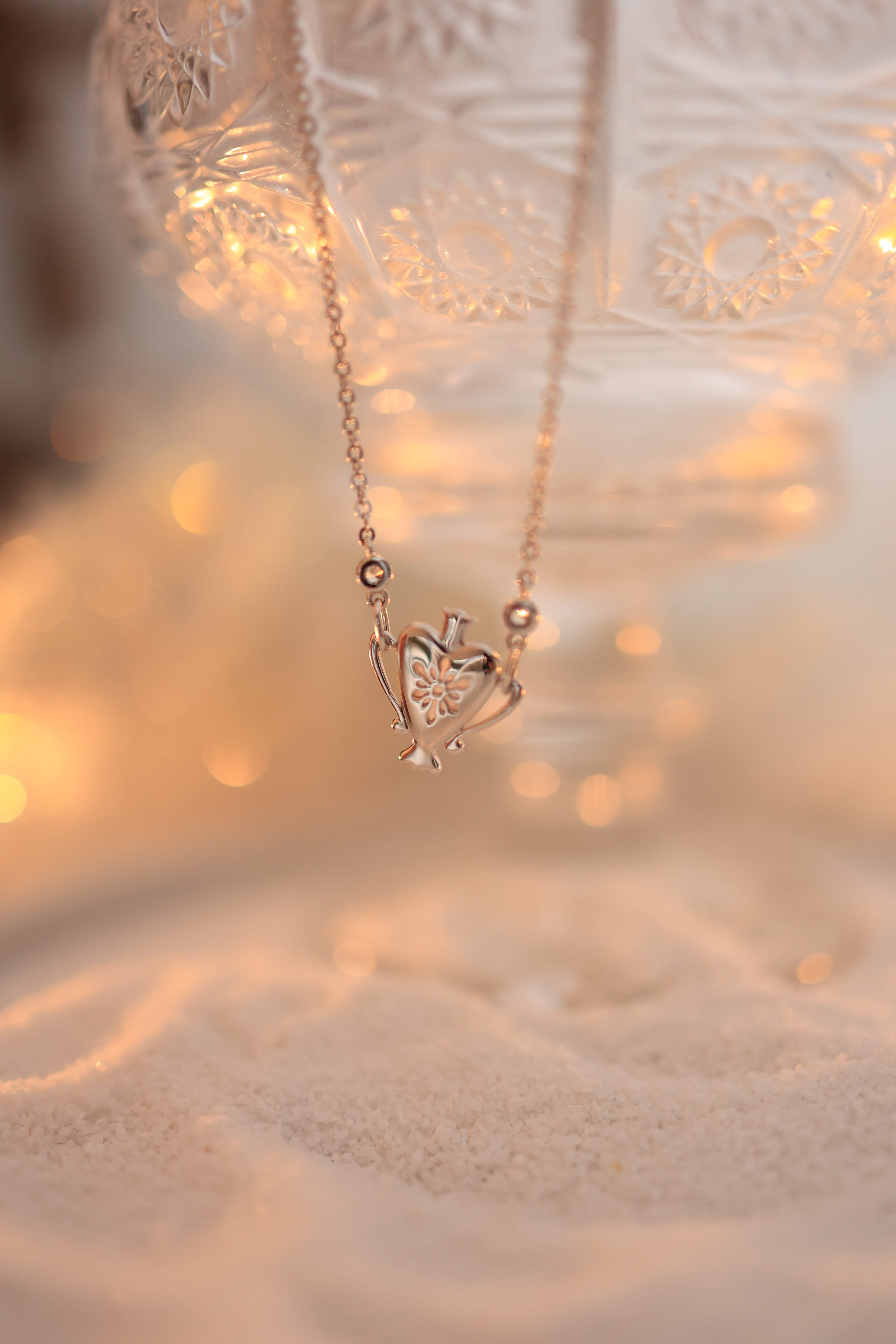 MAGIC LOVE POTION SILVER NECKLACE - ROSE QUARTZ