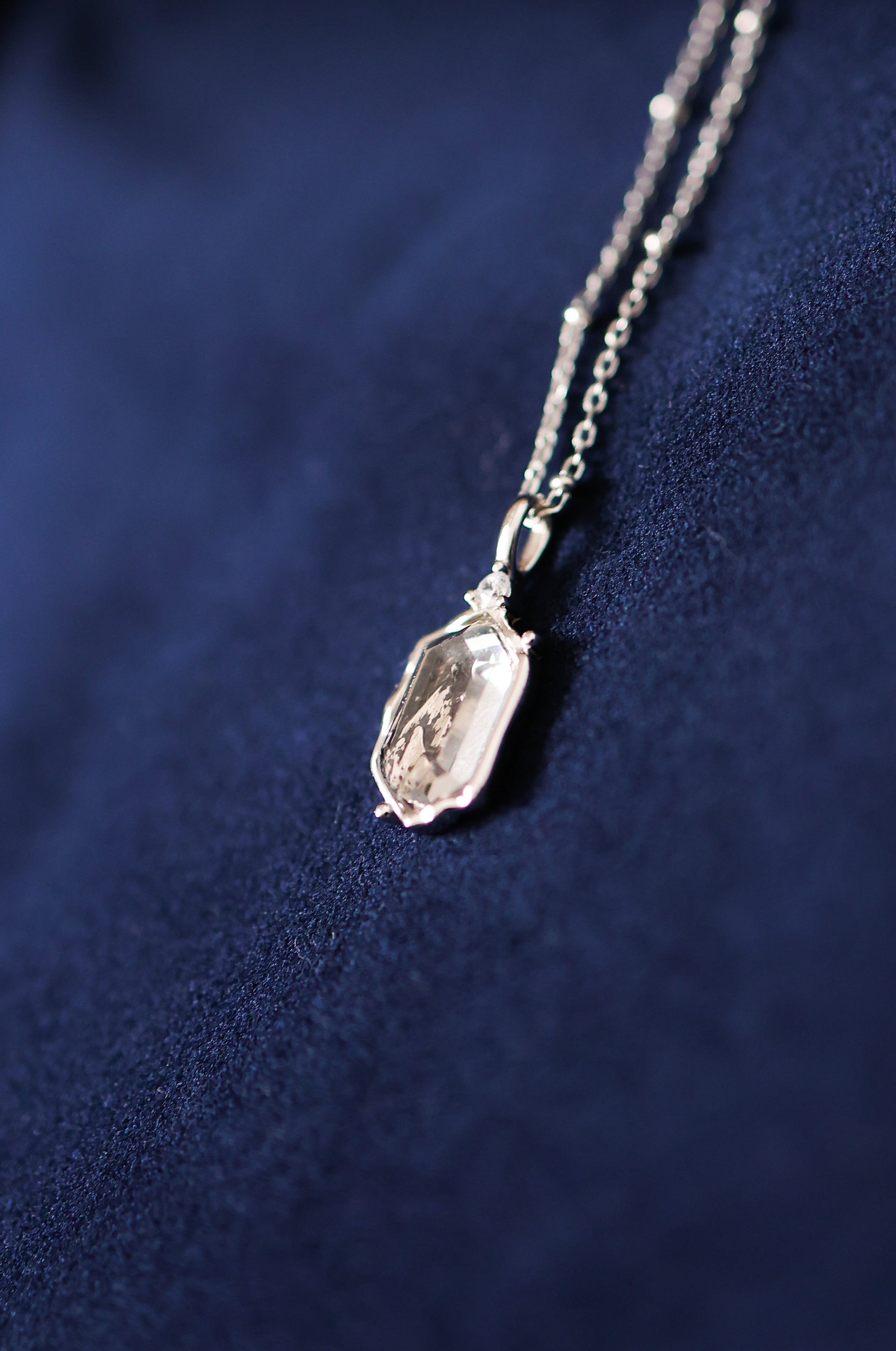 THE MID NIGHT STORY TELLER SILVER NECKLACE