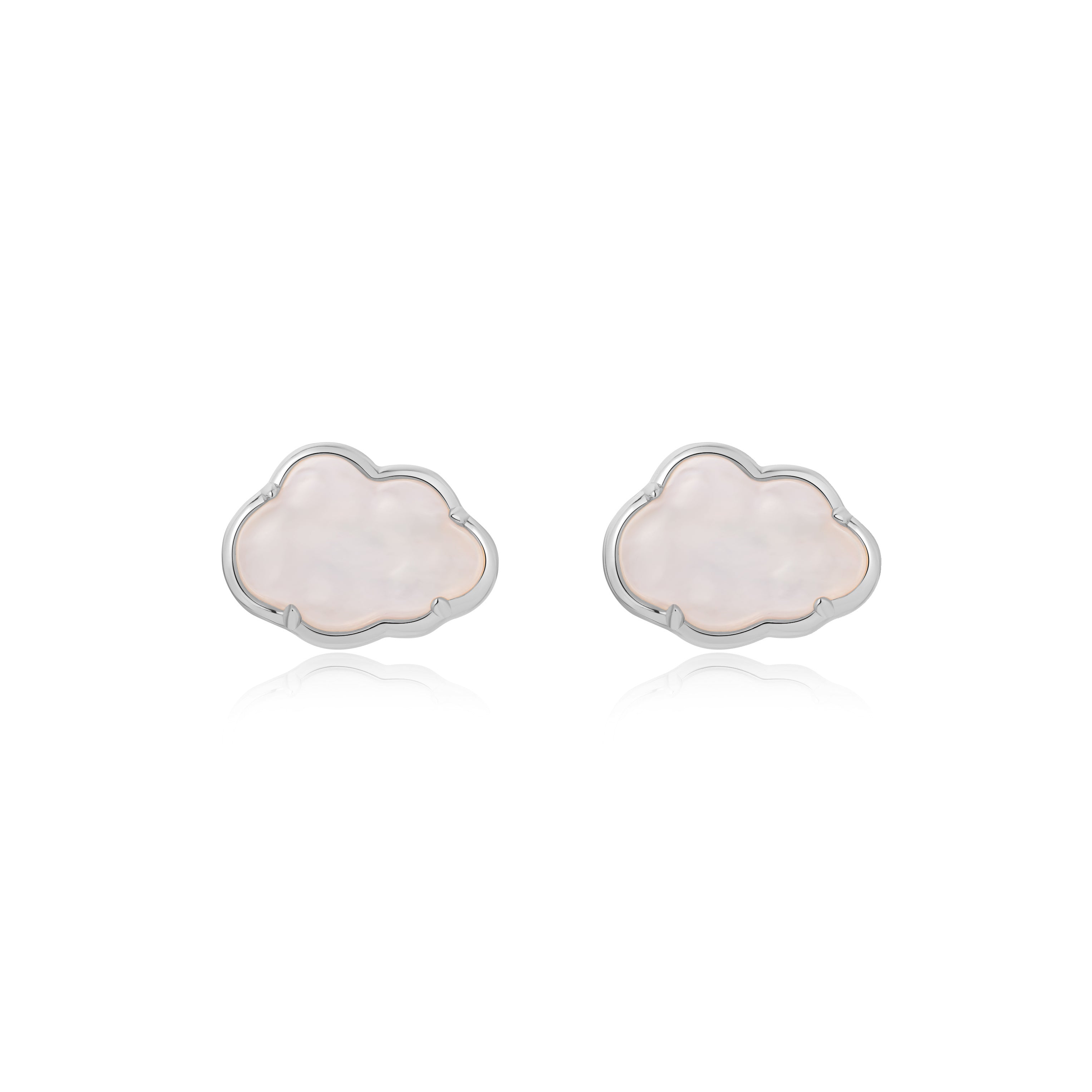 CLOUD STUD SILVER EARRINGS - AGATE