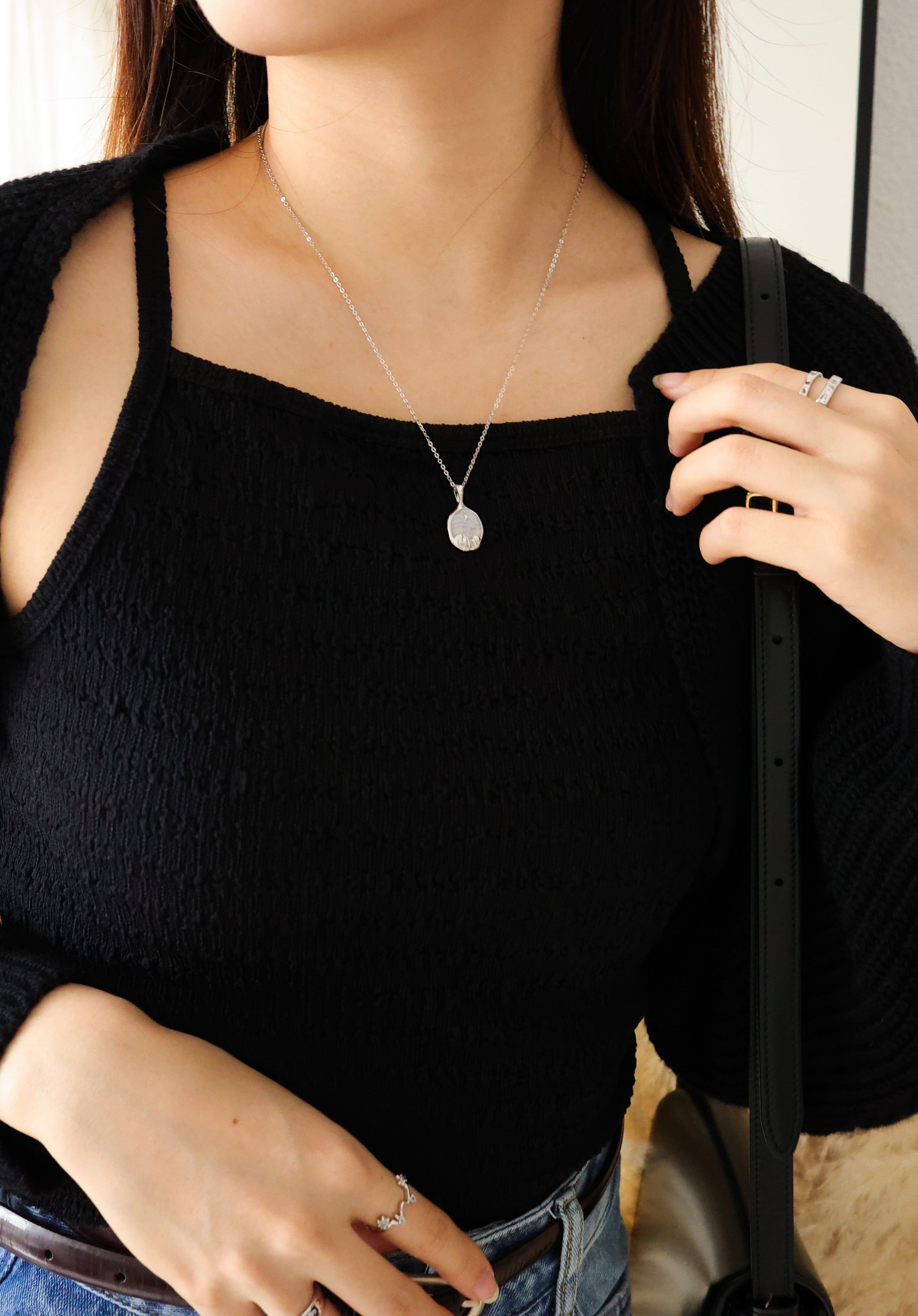 ALPINE DREAMS SILVER NECKLACES - BLUE LACE AGATE