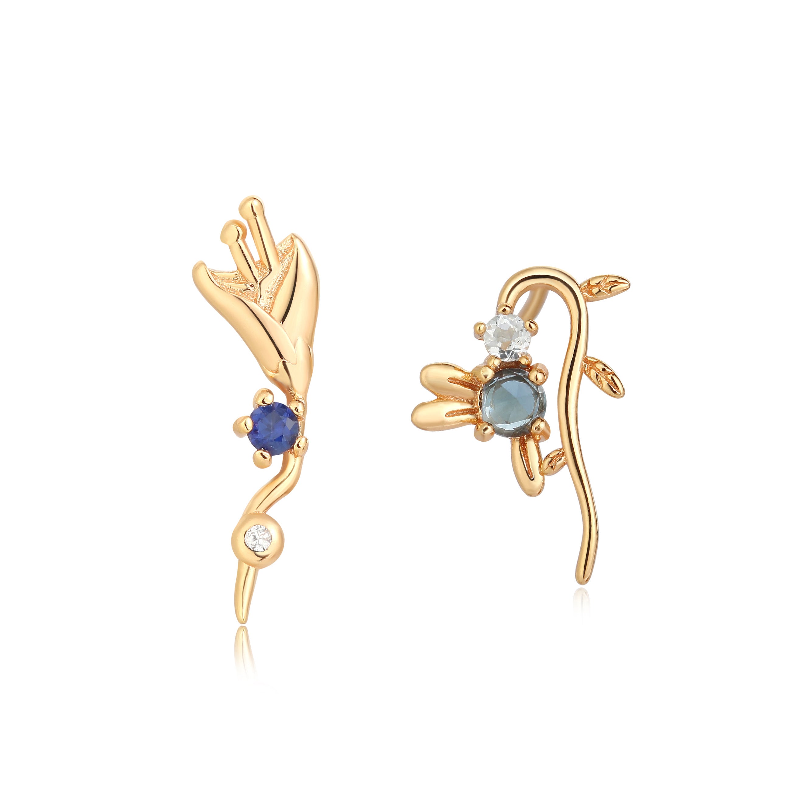 LOVE ME OR NOT EAR STUD - KYANITE - TOPAZ