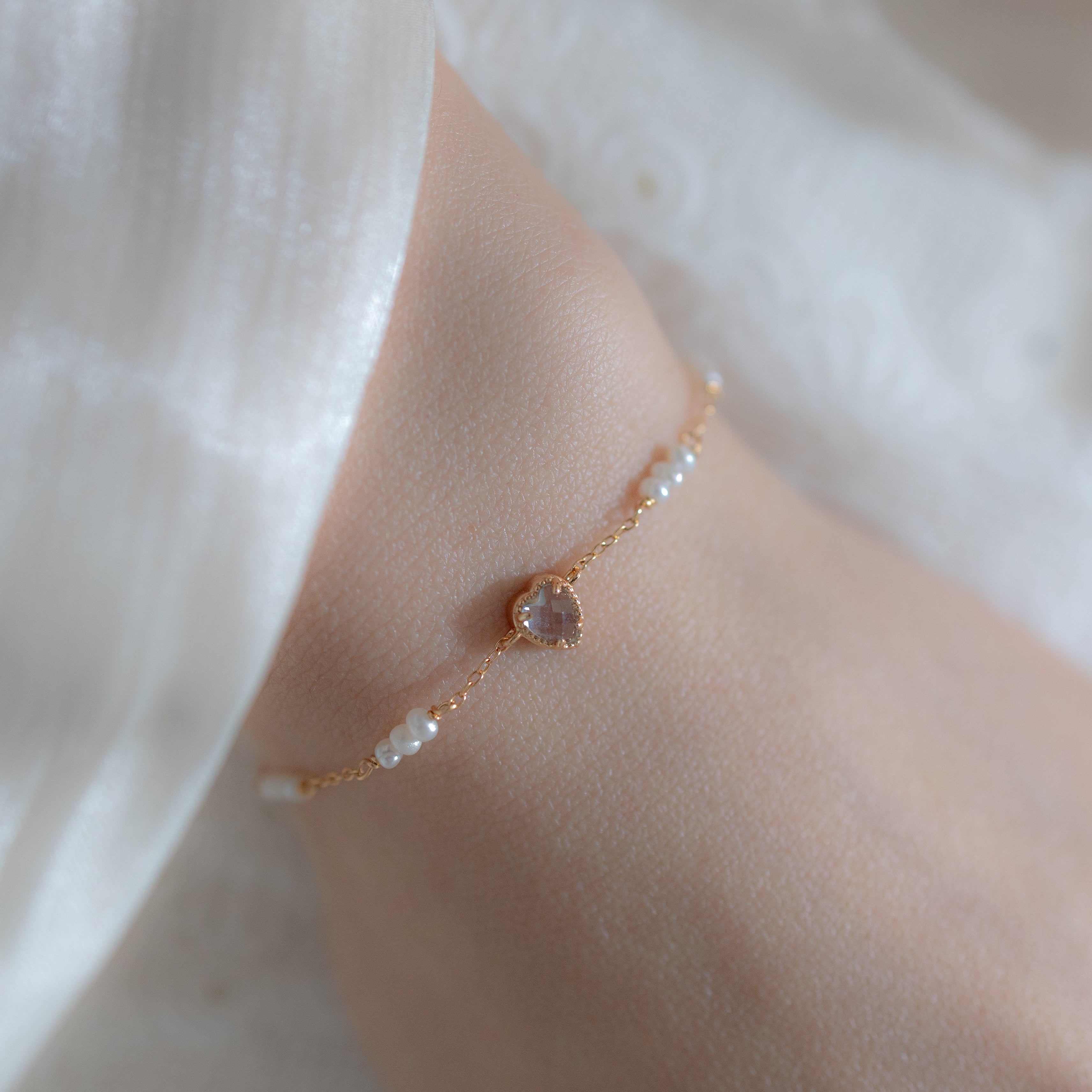 THE AQUA LACE HEART BRACELET