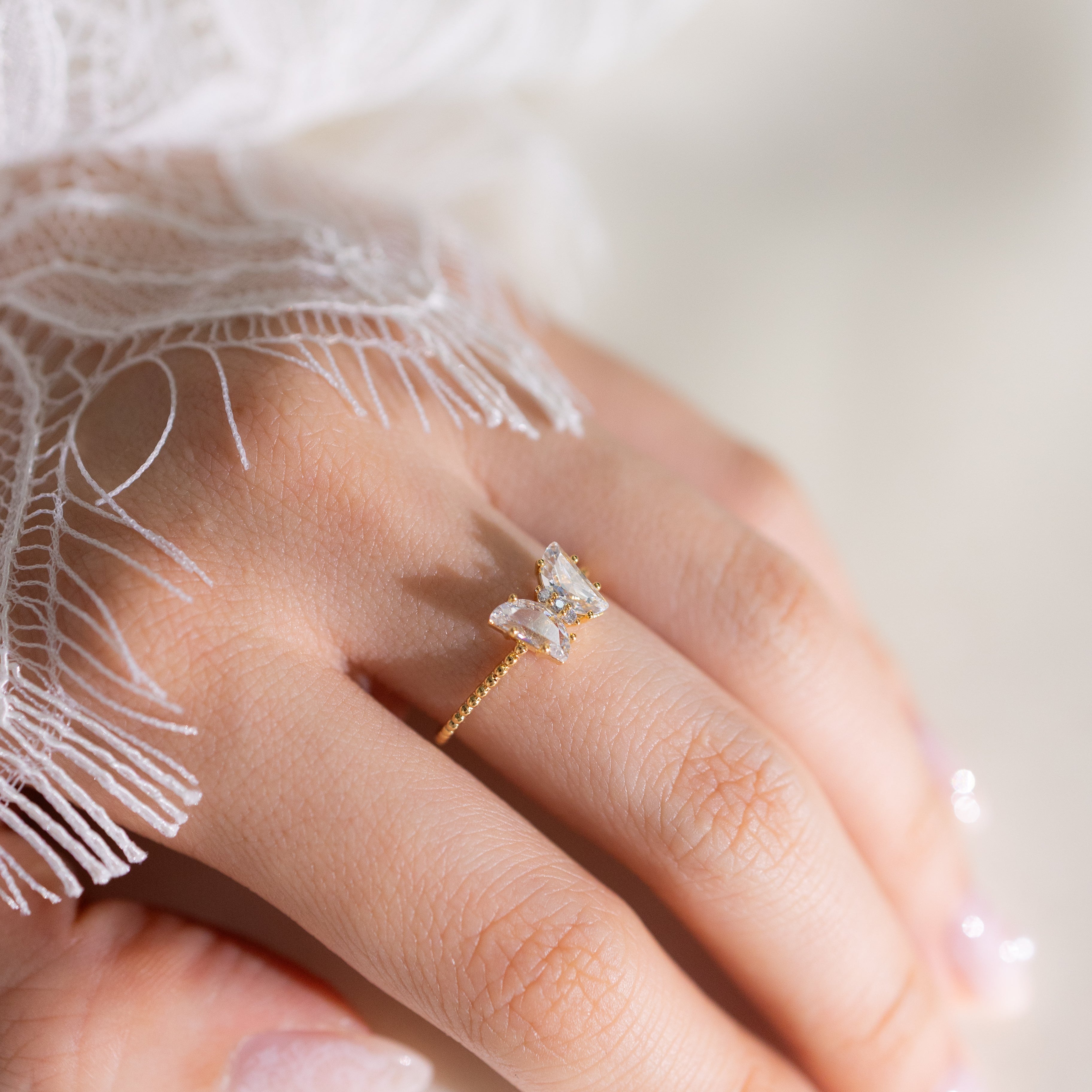 BUTTERFLY ADJUSTABLE RING