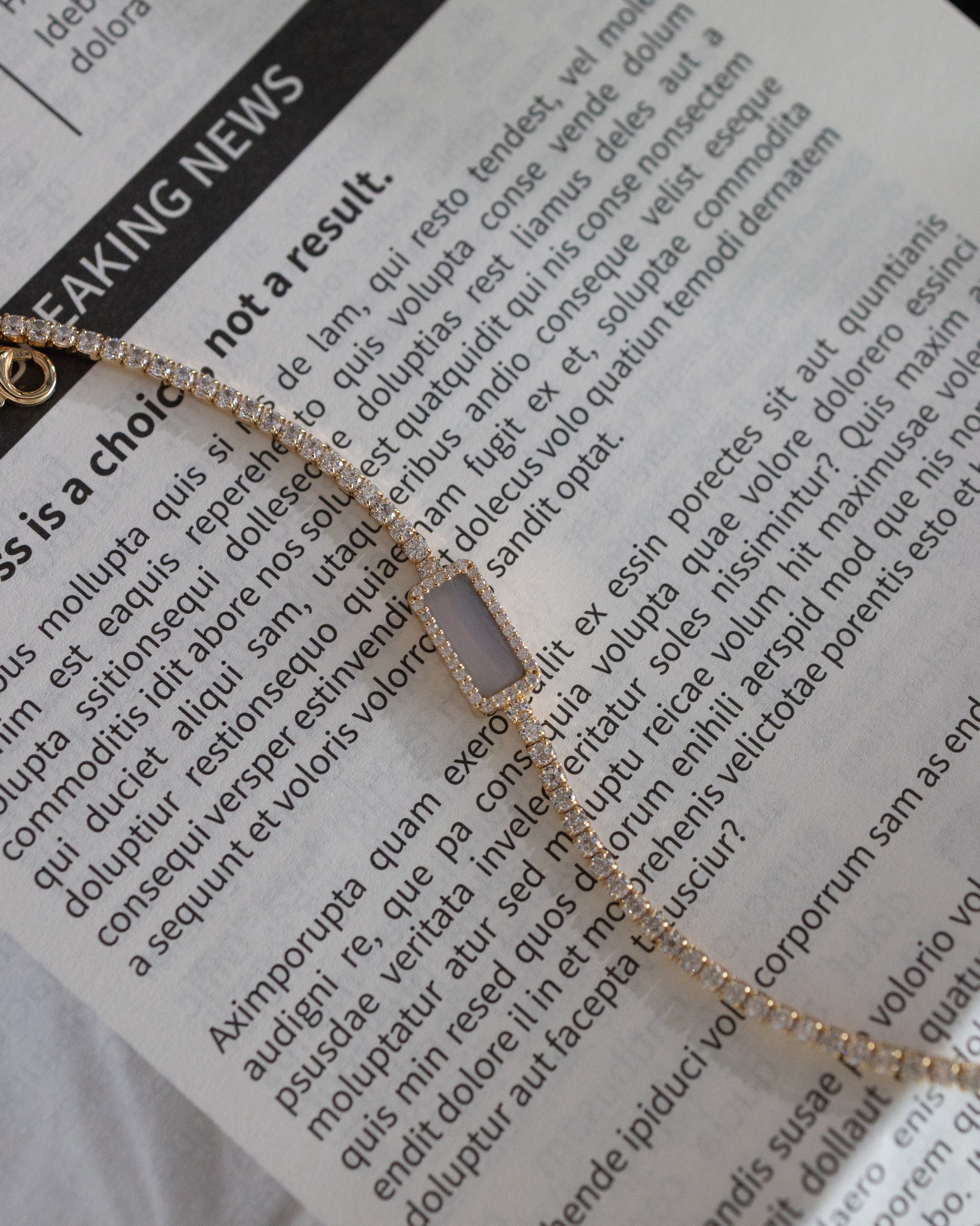 ART DECOR 2.0 TENNIS BRACELET - BLUE LACE AGATE