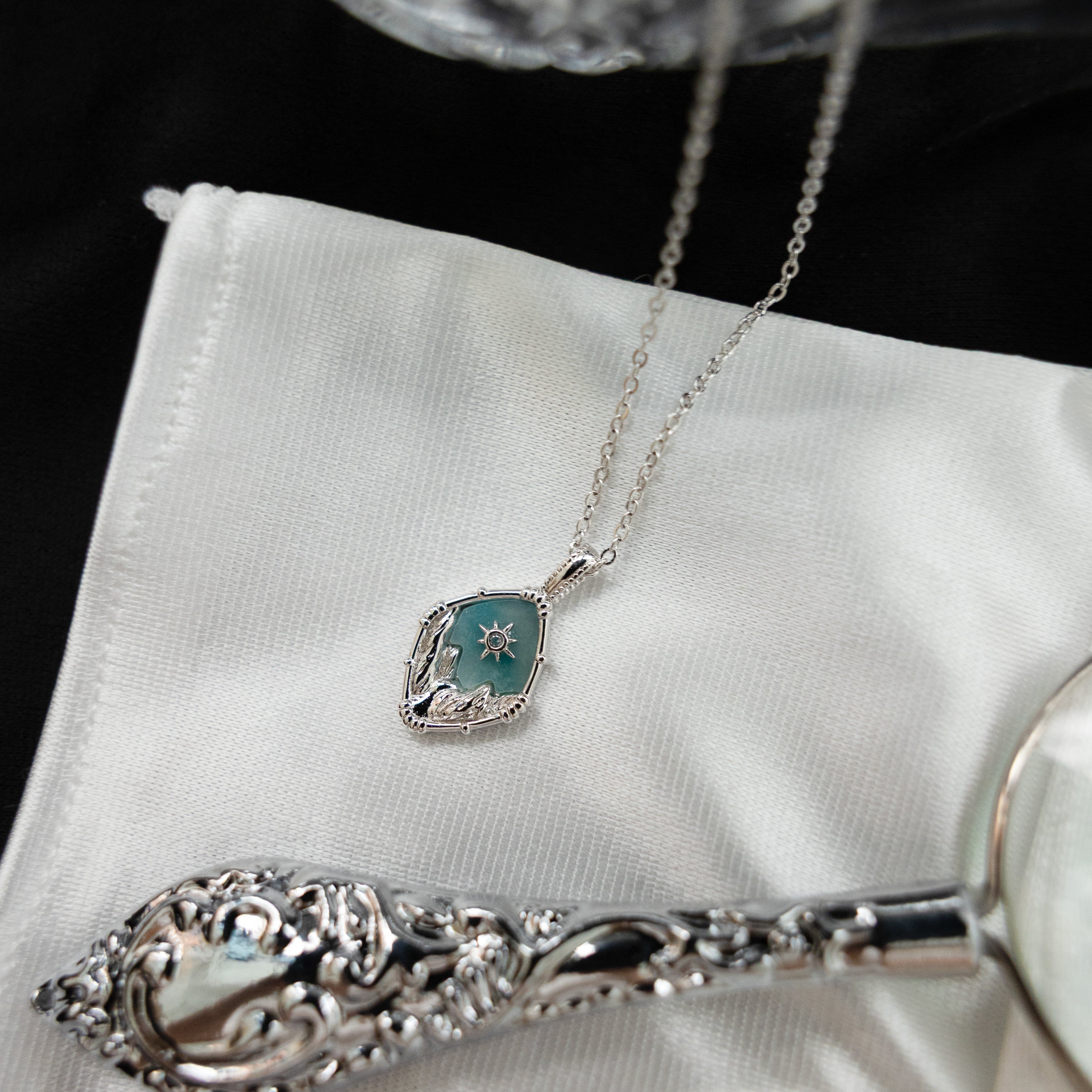 LUMINOUS JOURNEY SILVER NECKLACES -AMAZONITE