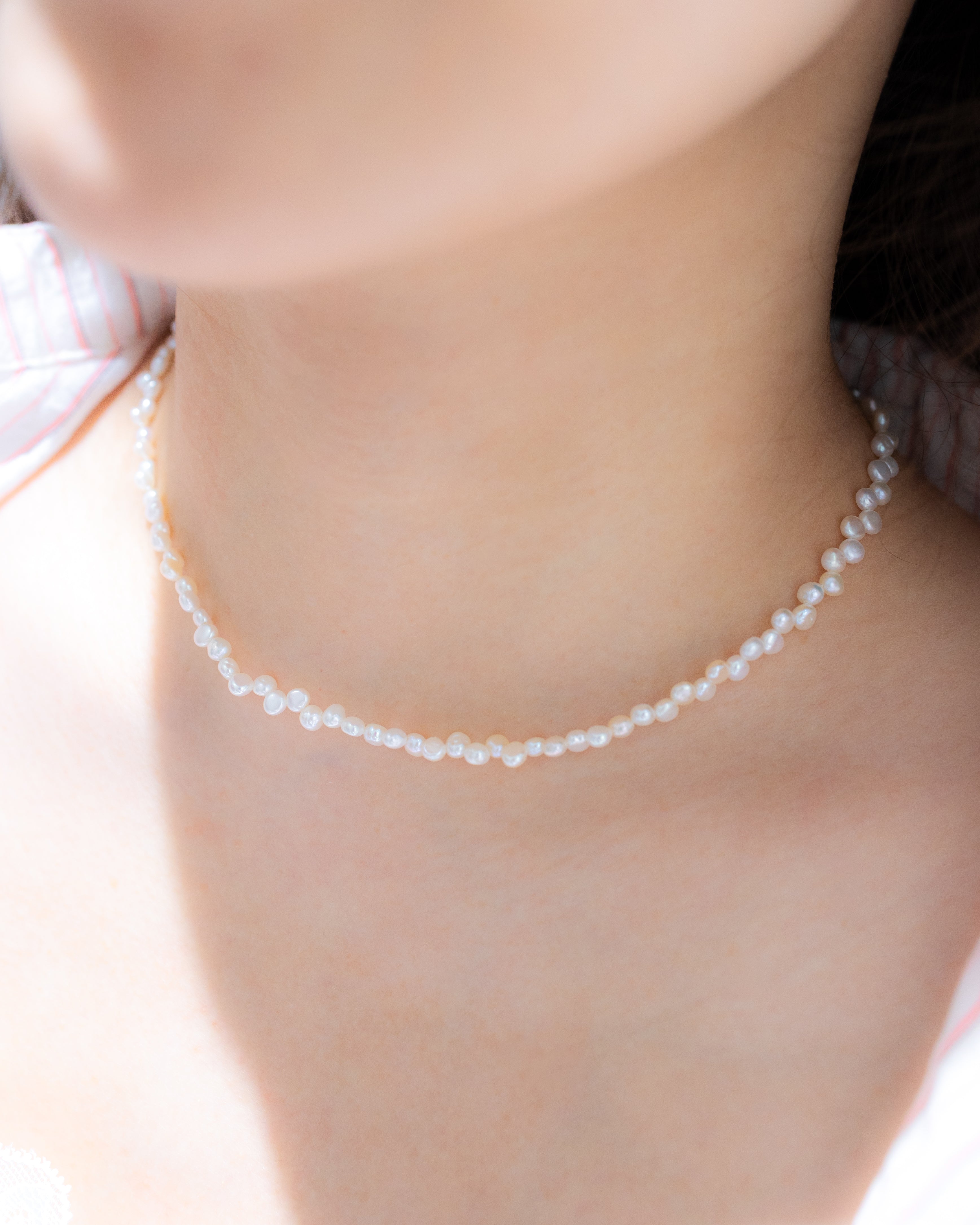 RAIN DROPS SILVER NECKLACE - PEARLS