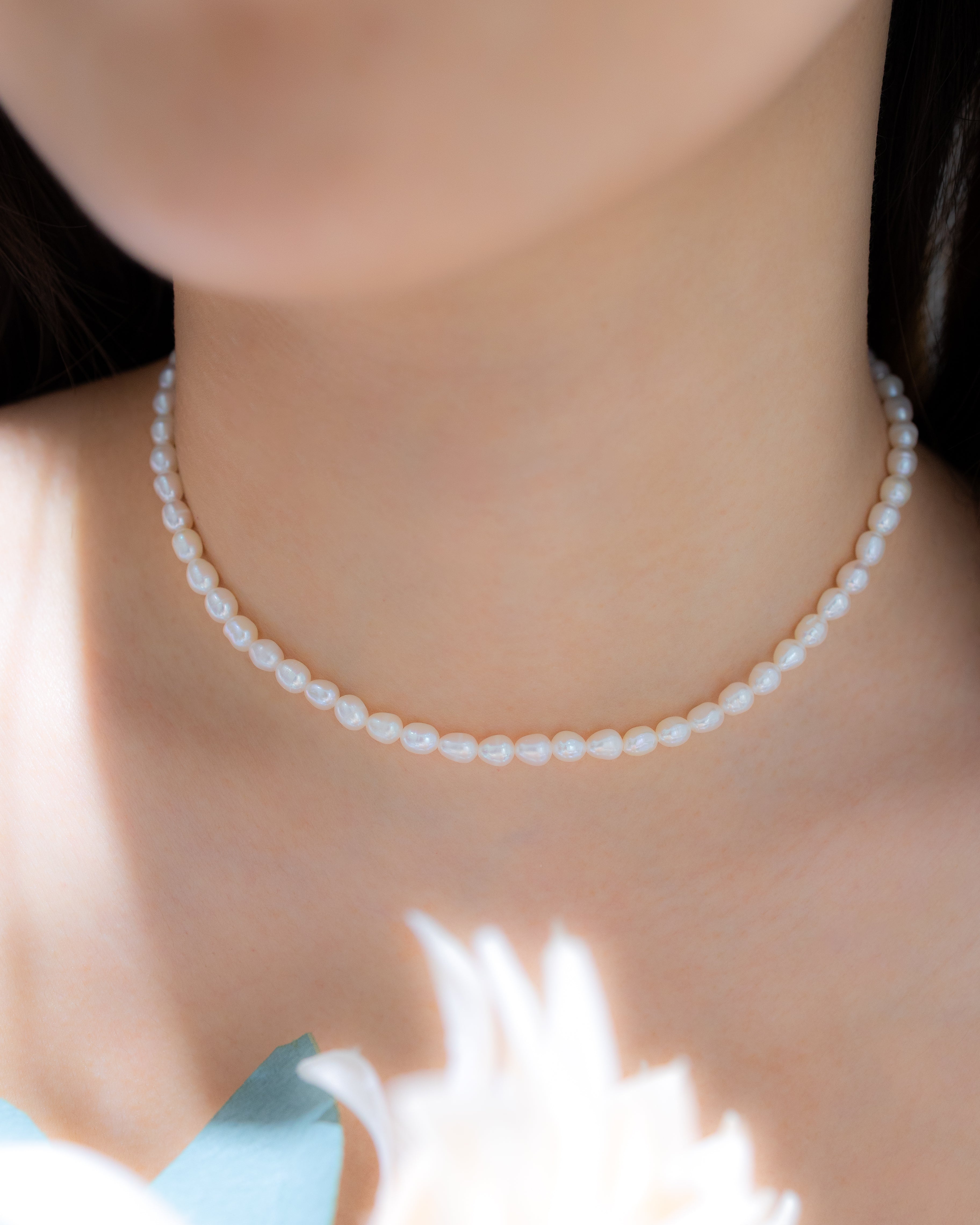 VERA SILVER NECKLACE - PEARLS