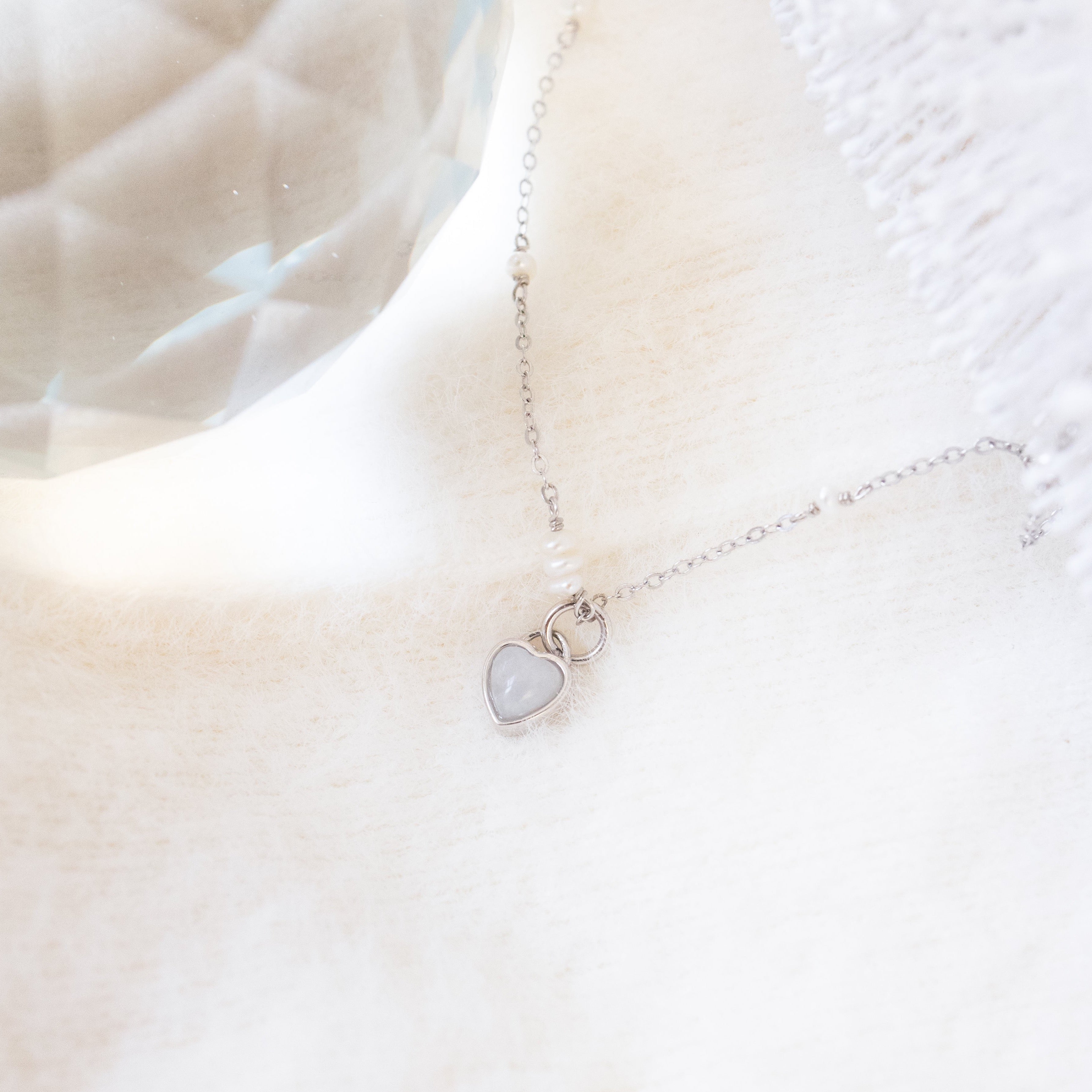 MOONHEART LOCKET SILVER NECKLACE