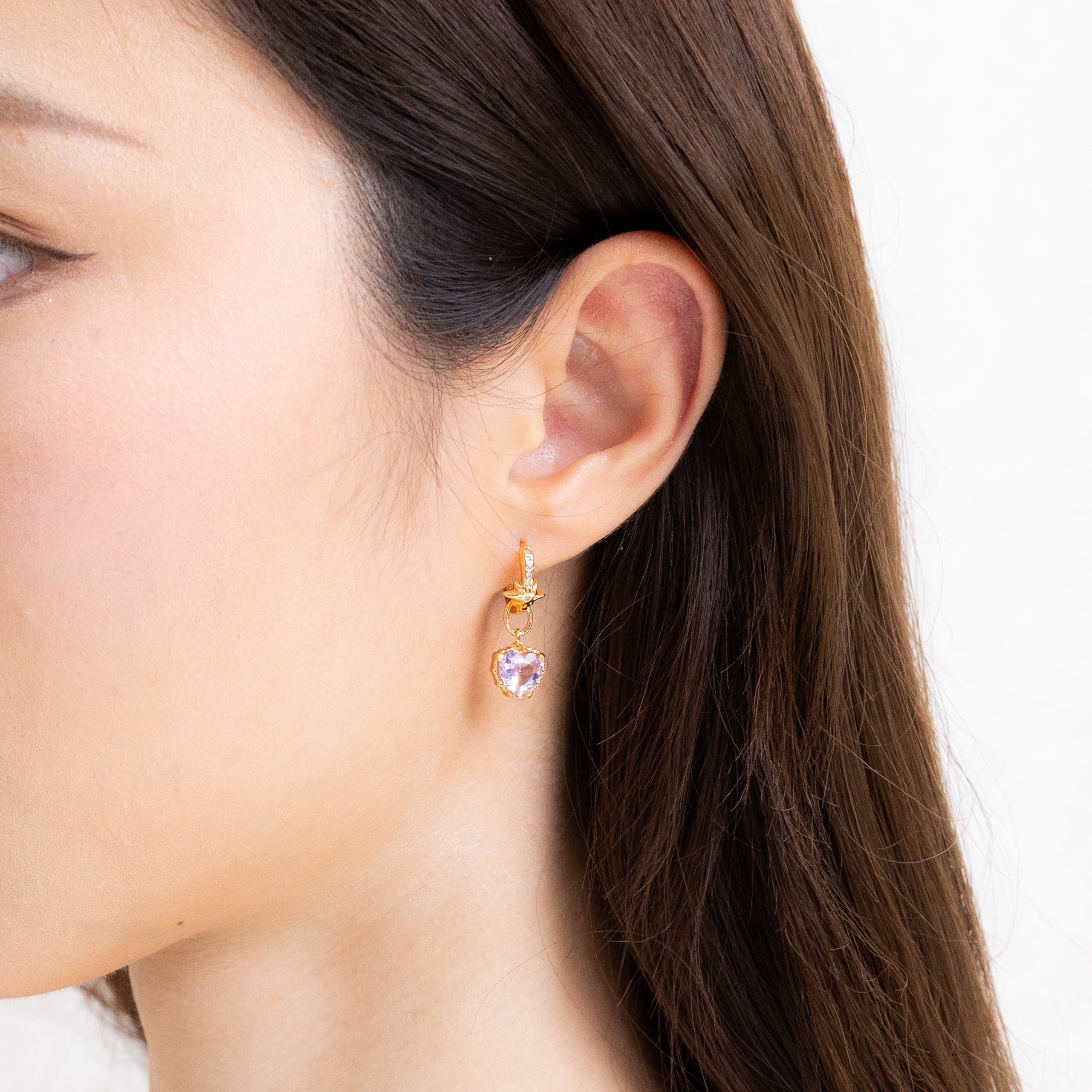 PINKY TWINKLE EARRINGS - LAVANDER AMETHYST