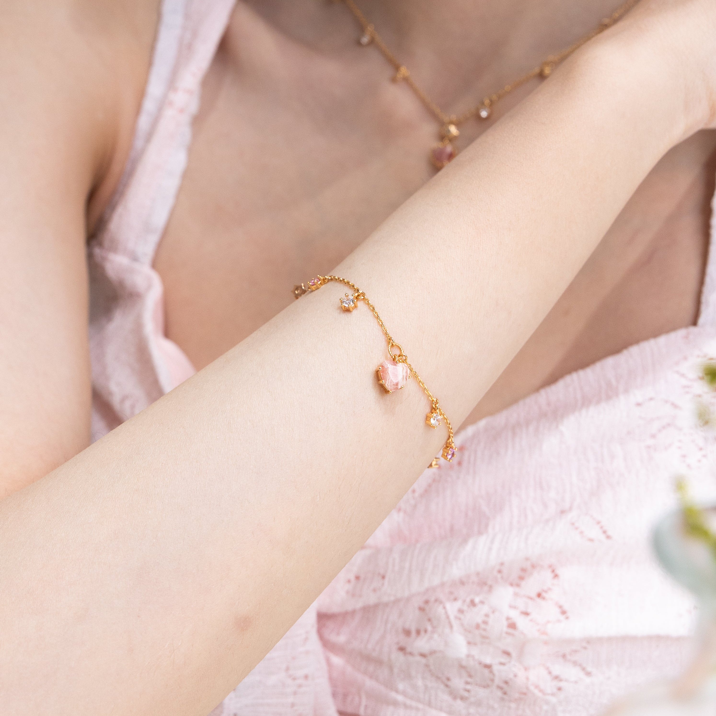 CHARMING WONDERS BRACELET - RHODOCHROSITE