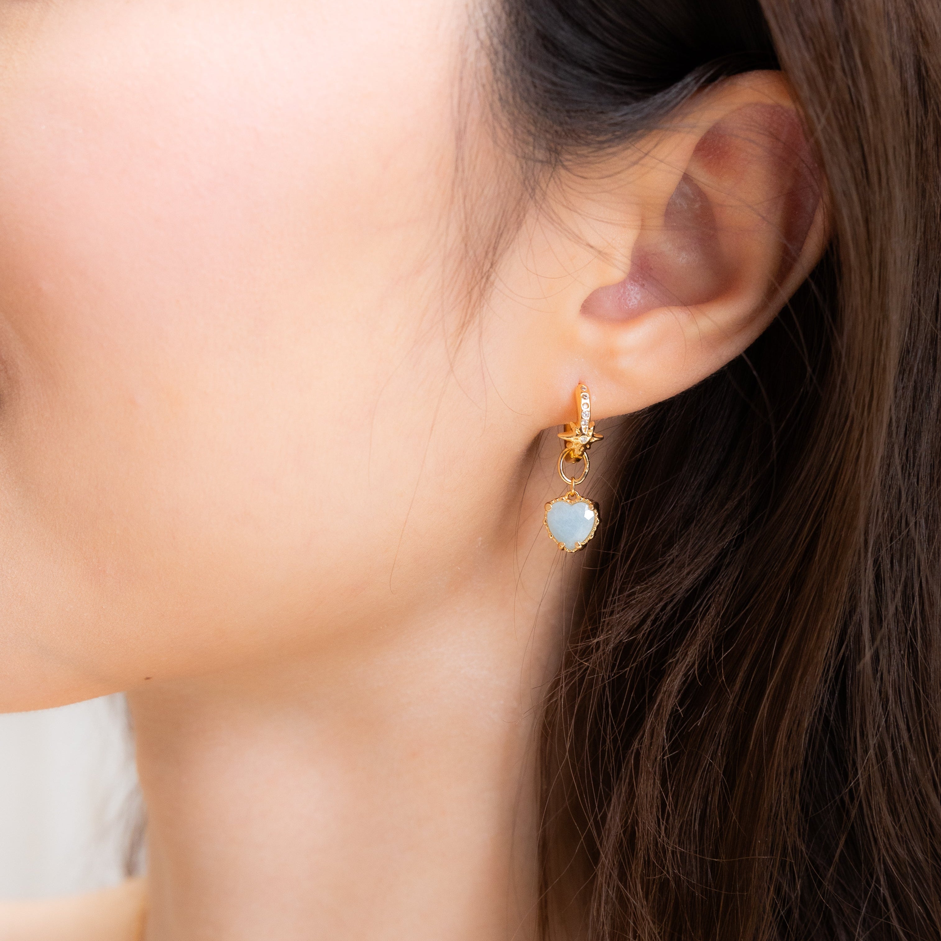 PINKY TWINKLE EARRINGS - AQUAMARINE