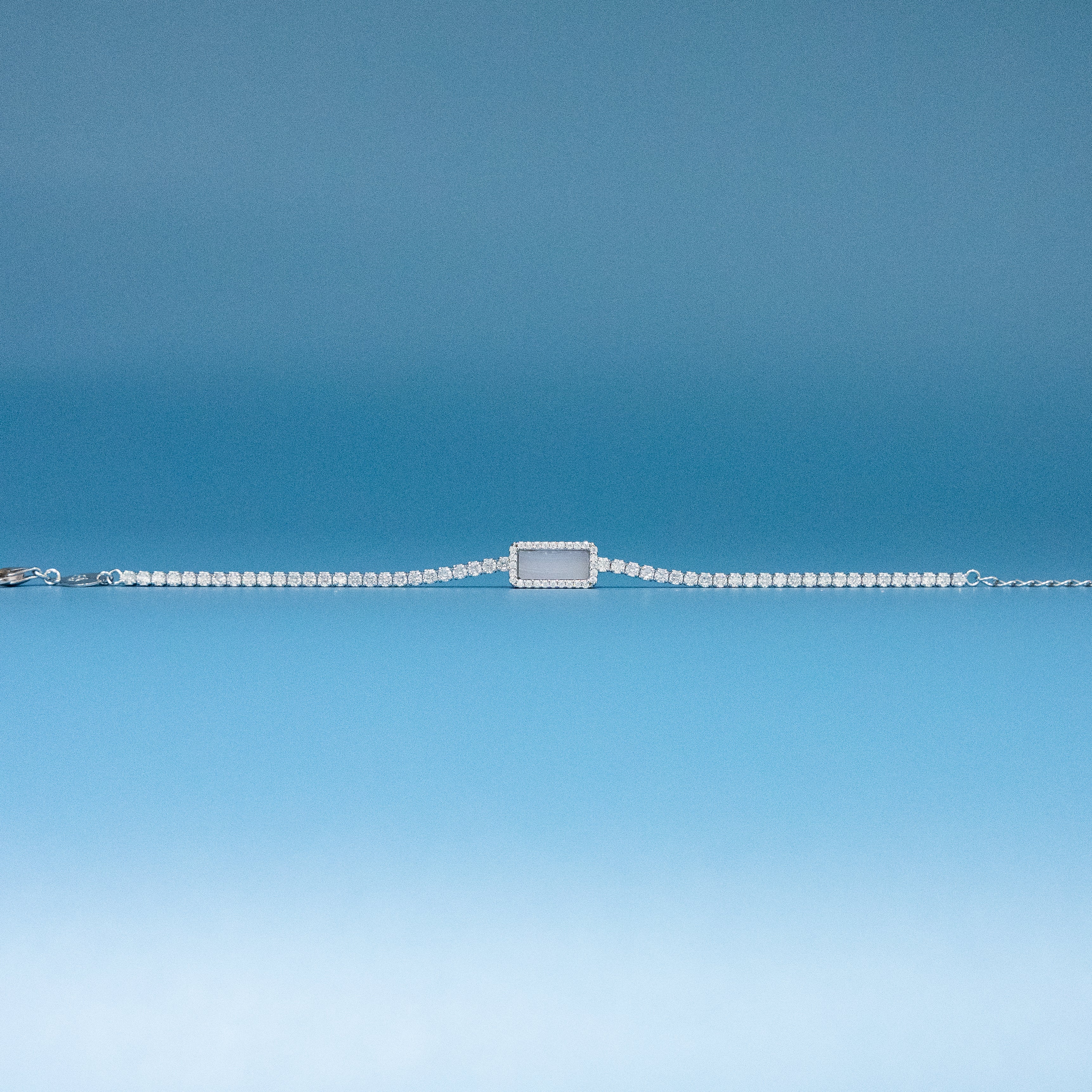 ART DECOR 2.0 SILVER TENNIS BRACELET - BLUE LACE AGATE