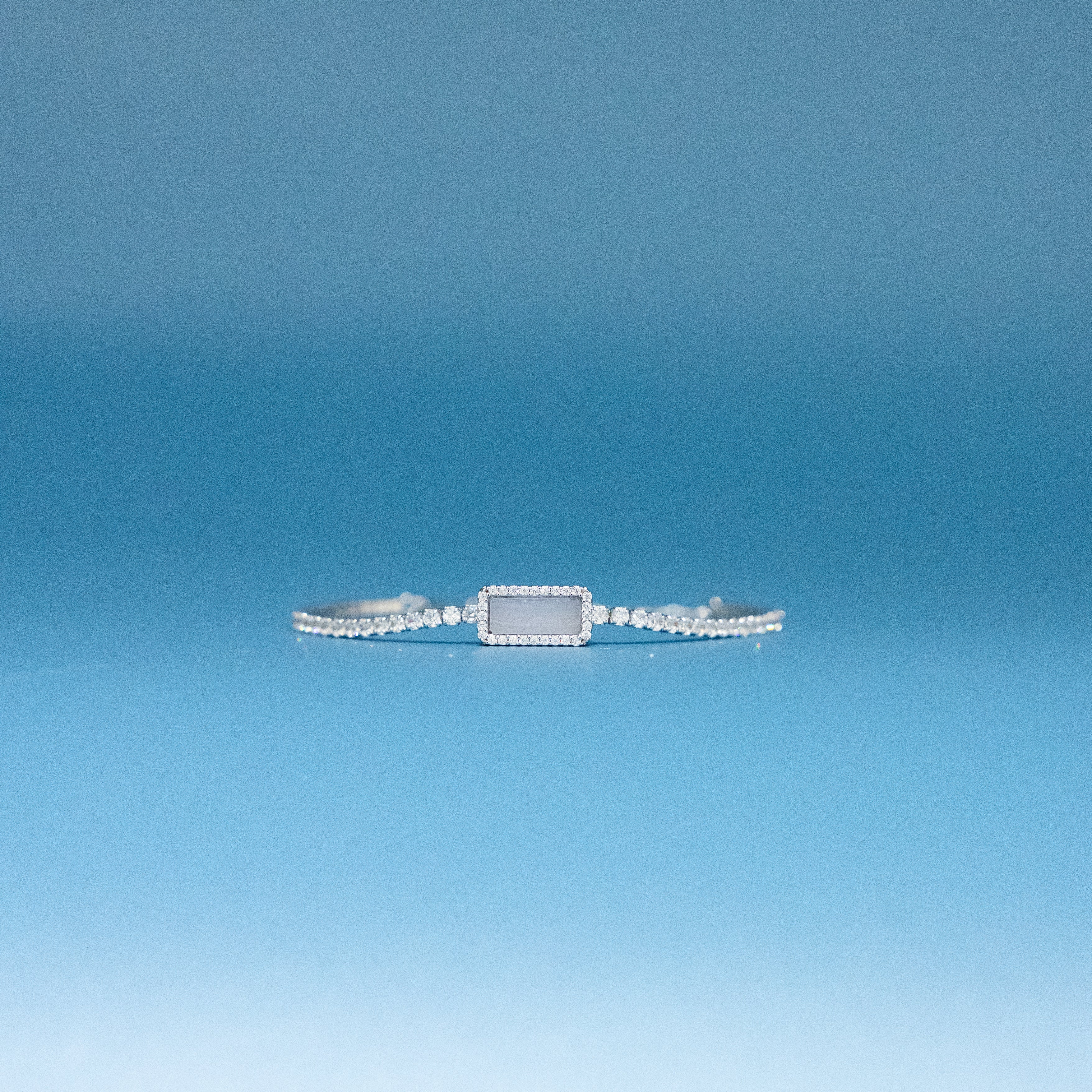 ART DECOR 2.0 SILVER TENNIS BRACELET - BLUE LACE AGATE