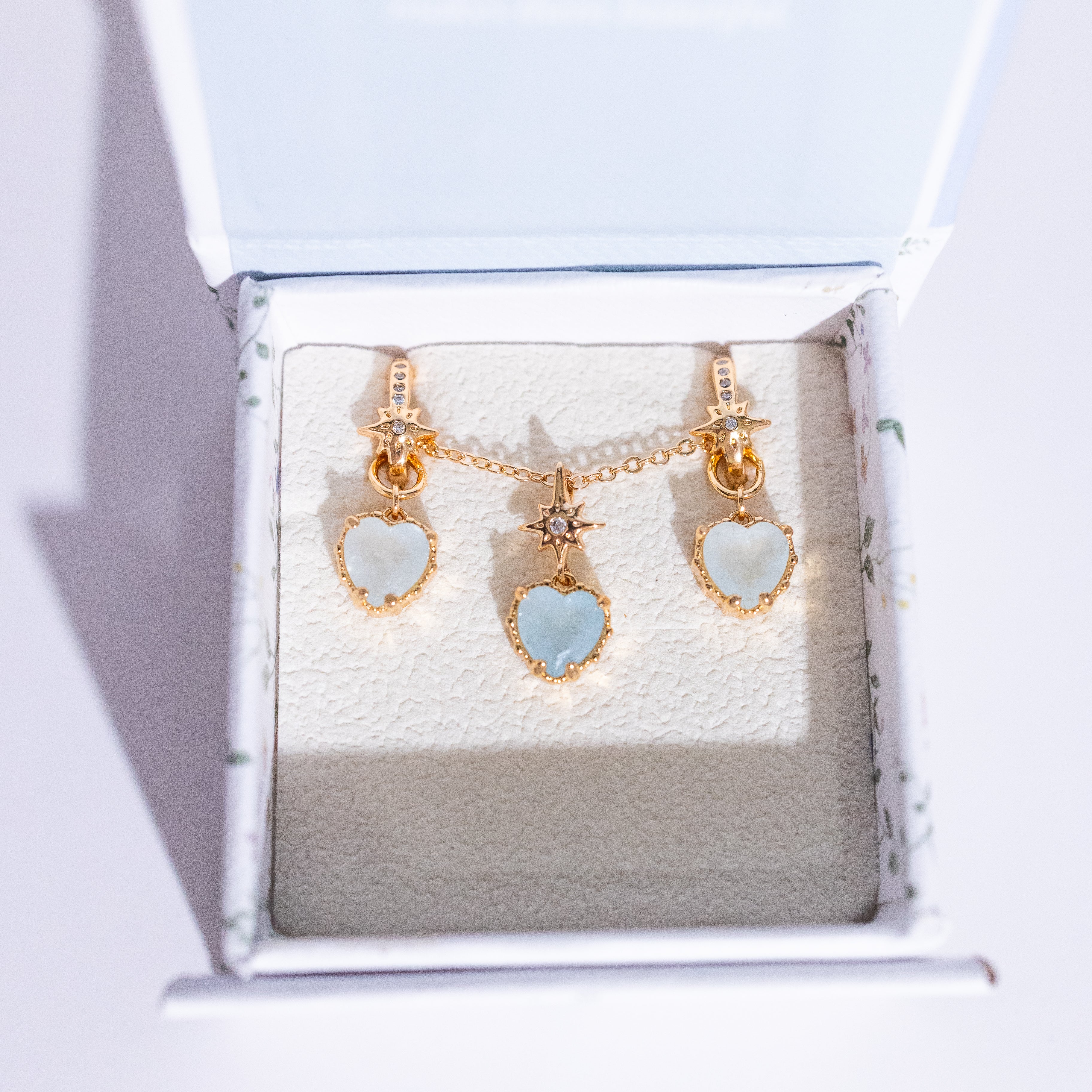 Gemstone Party Set - Earrings and necklace