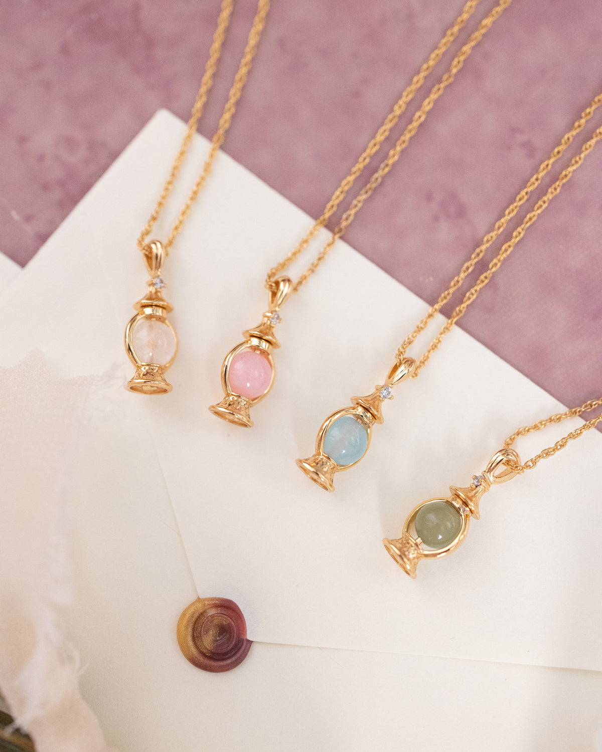 LUMINA GOLD PENDANT (MULTIPLE GEMSTONES)